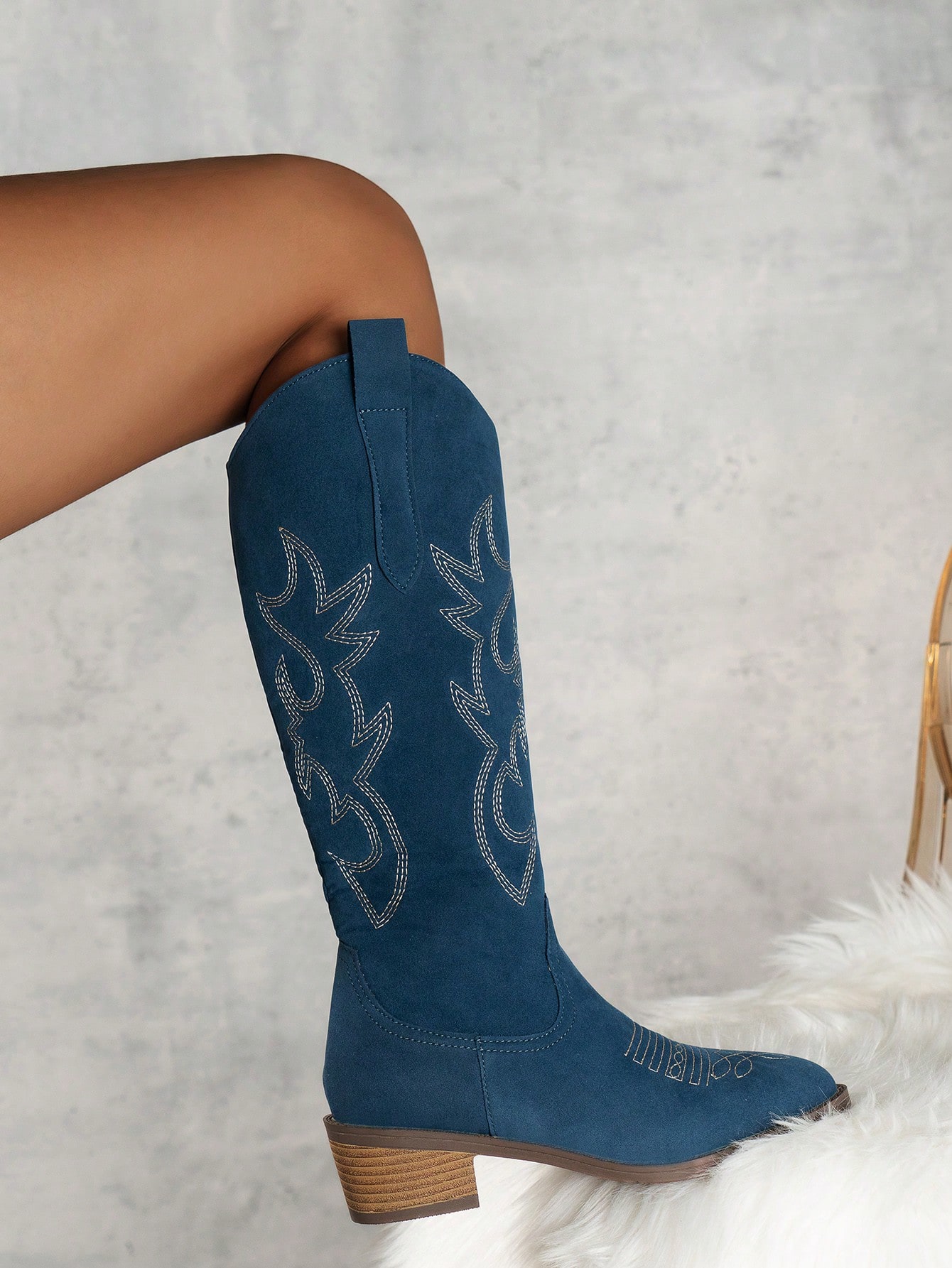 In Blue Women Mid-Calf Boots