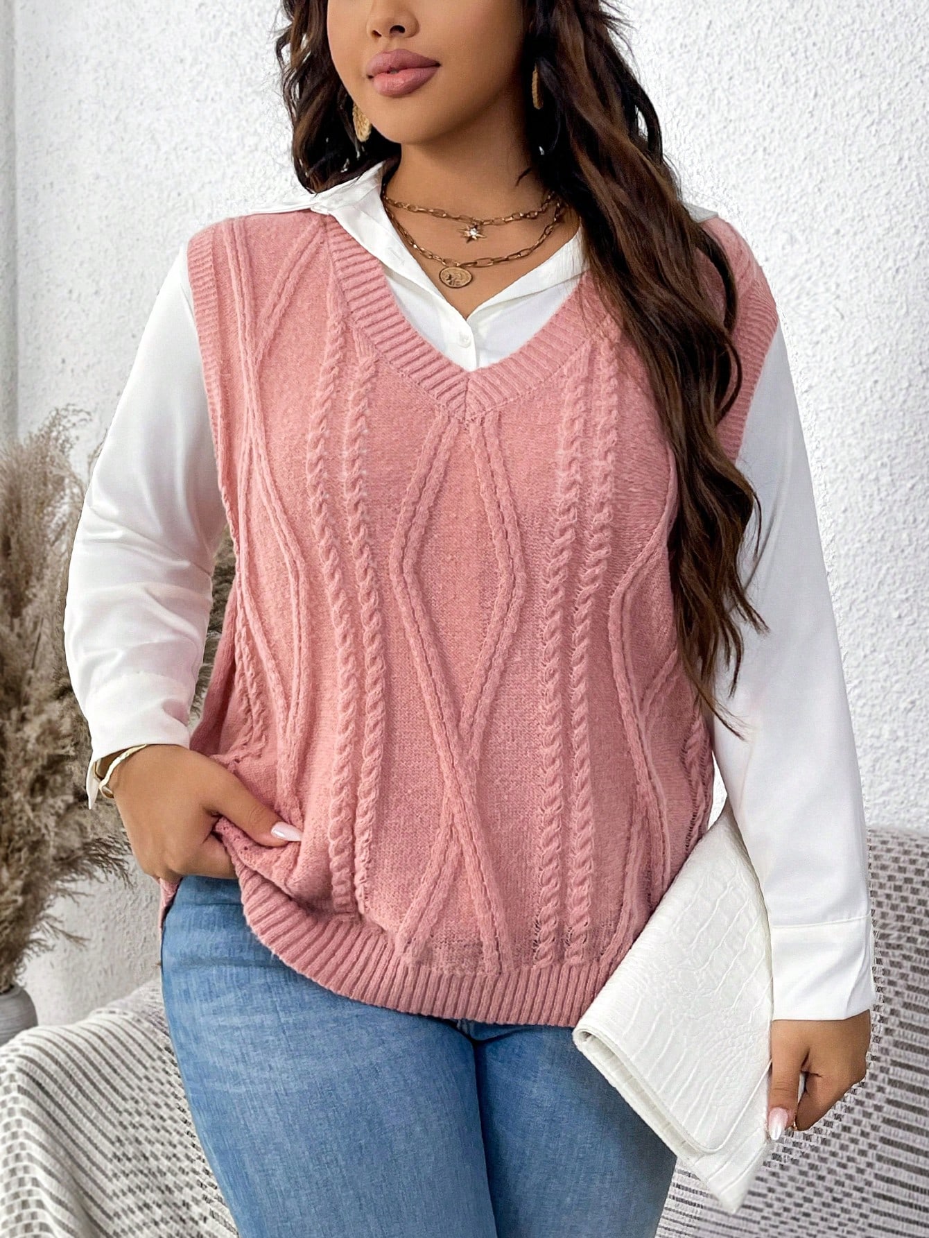 In Casual Plus Size Sweater Vests