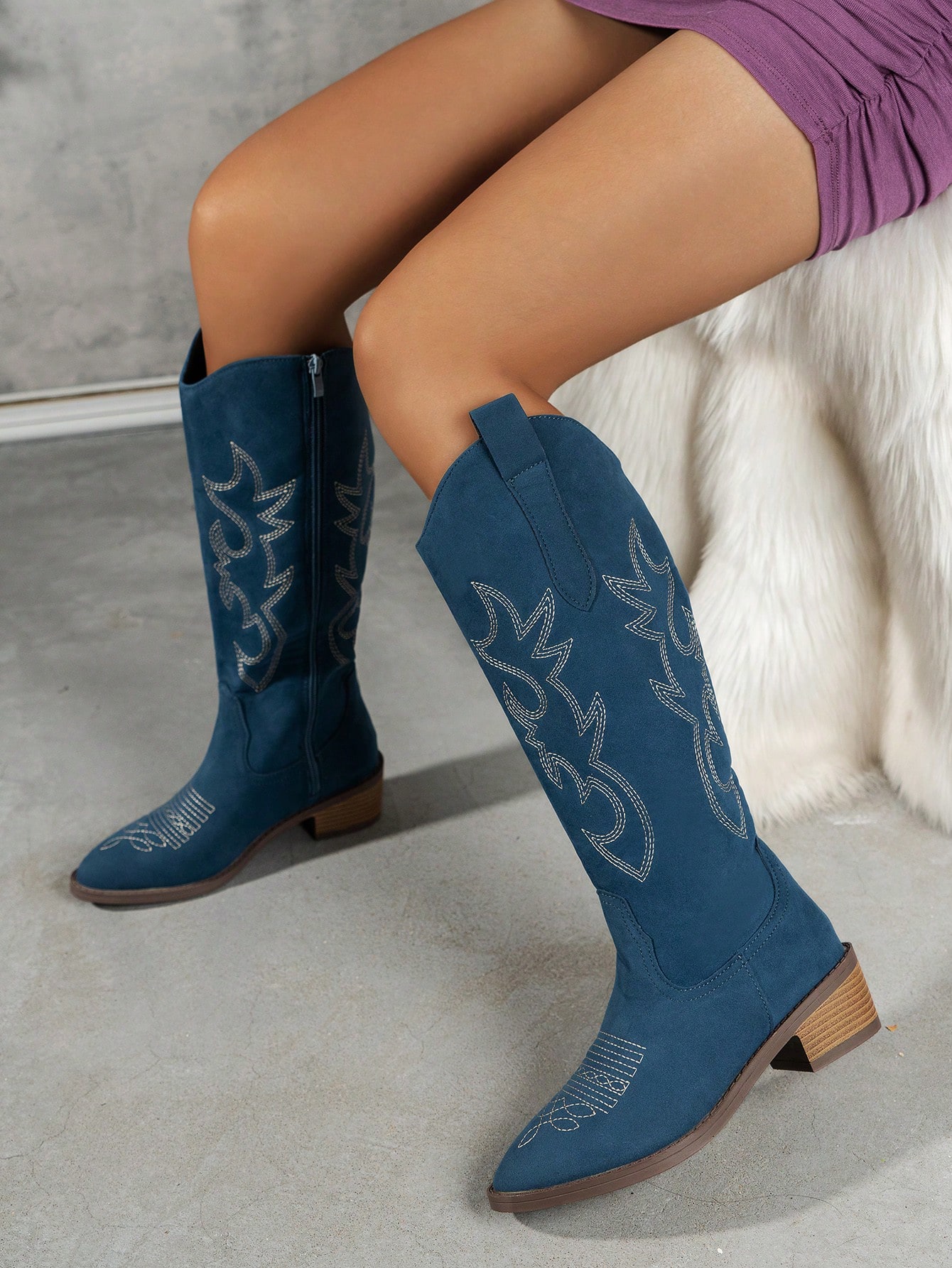 In Blue Women Mid-Calf Boots