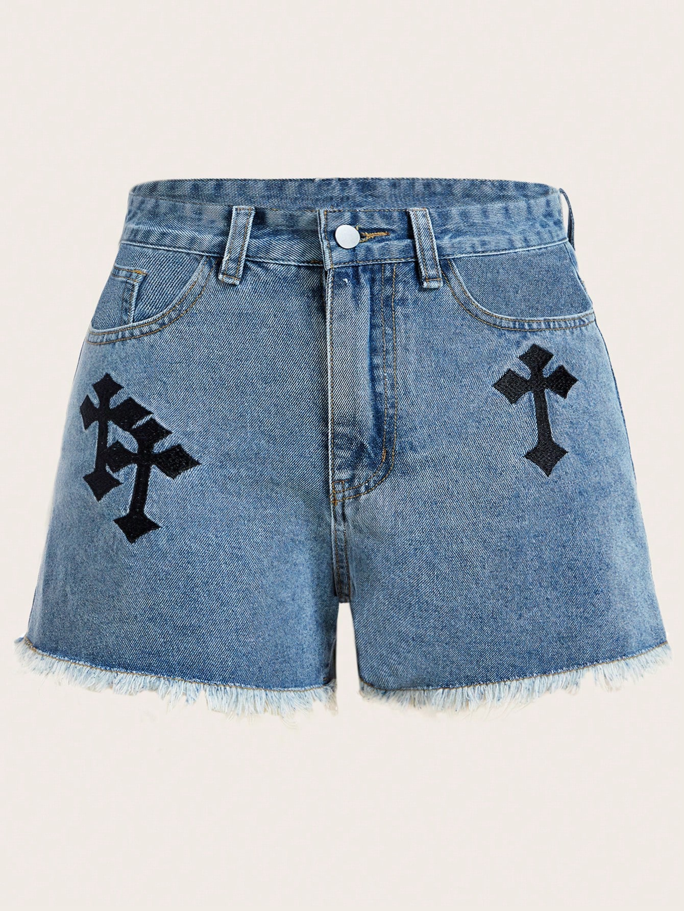 Plus Size Denim Shorts