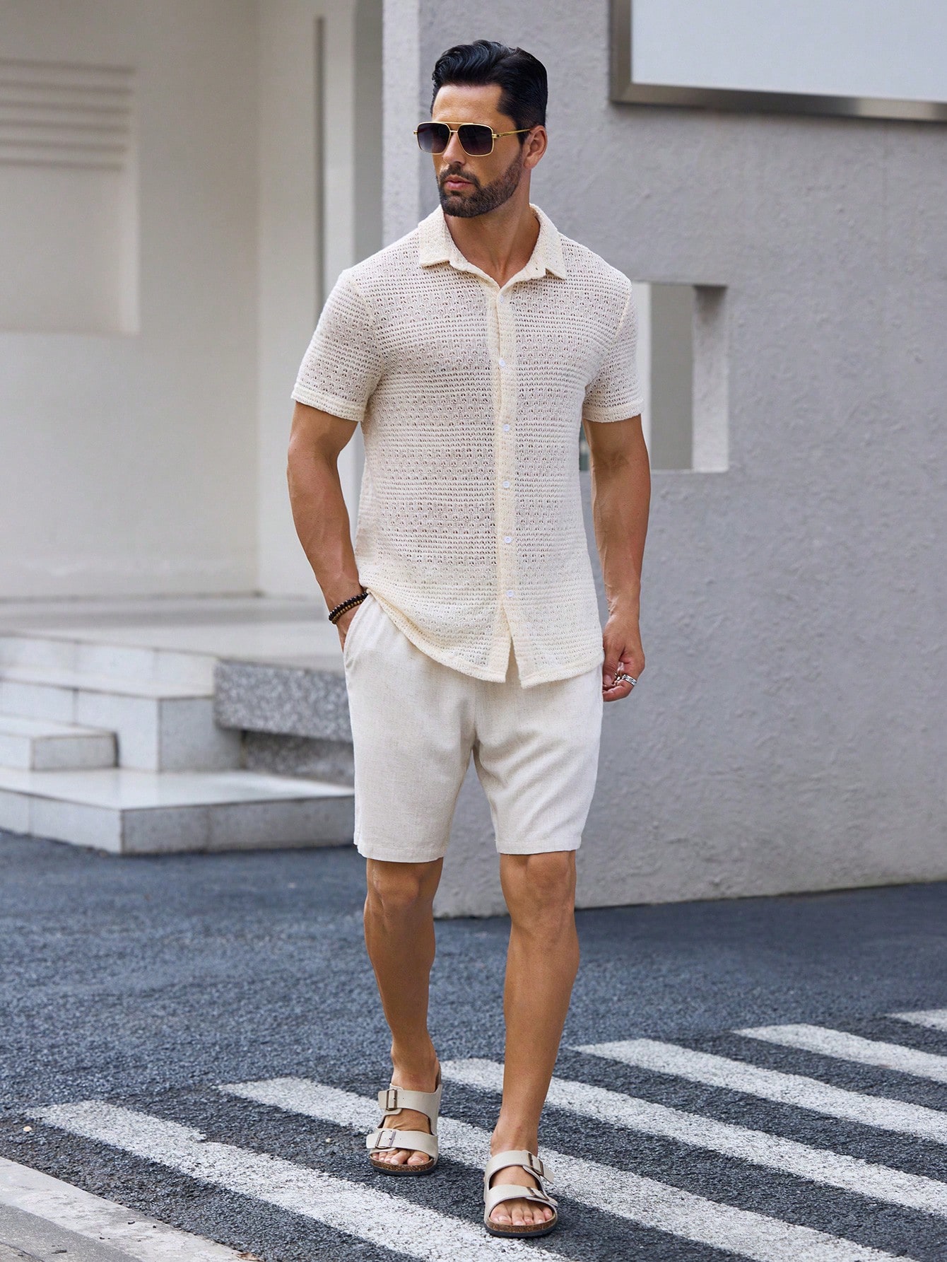 Men Linen Shorts