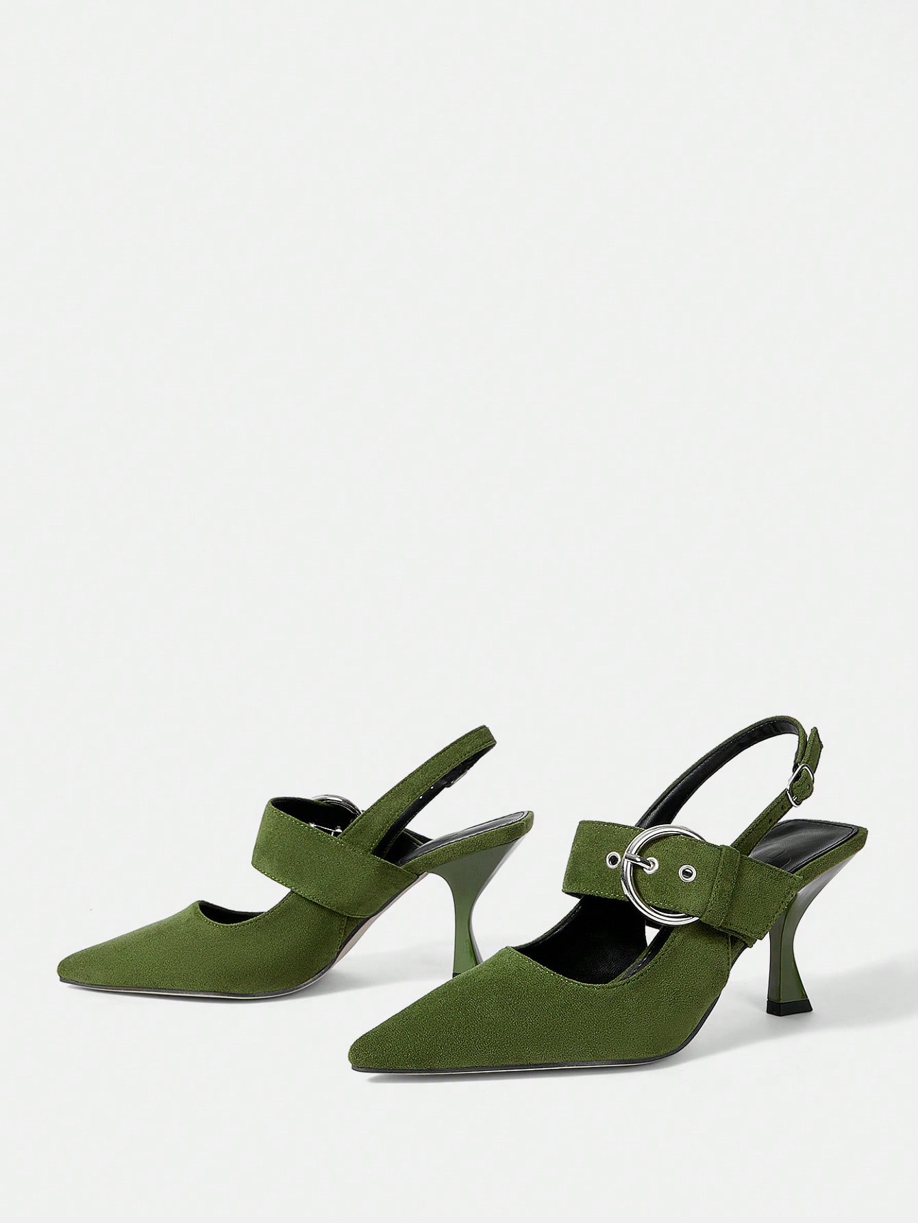 In Dark Green Women Shoes