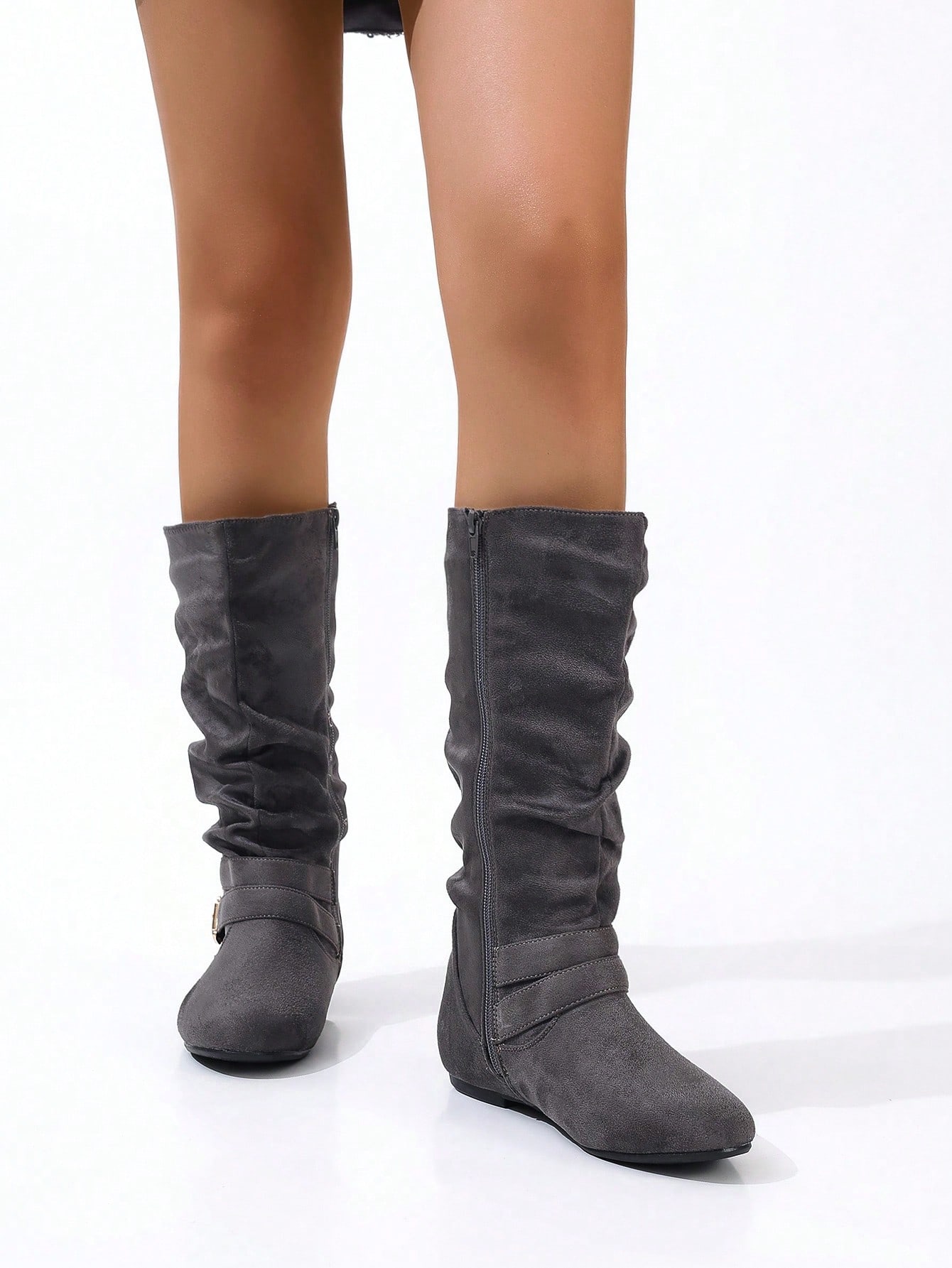 In Grey Women Fashion Boots