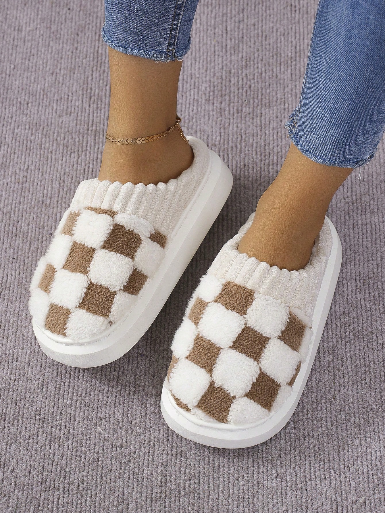 In Khaki Women Home Slippers