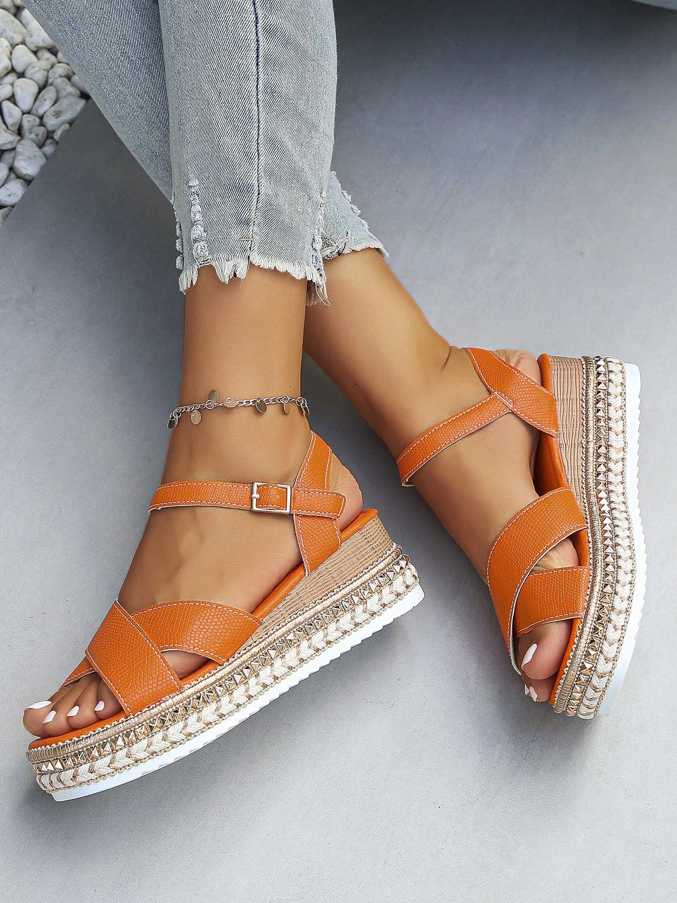 In Orange Women Platforms & Wedge Sandals