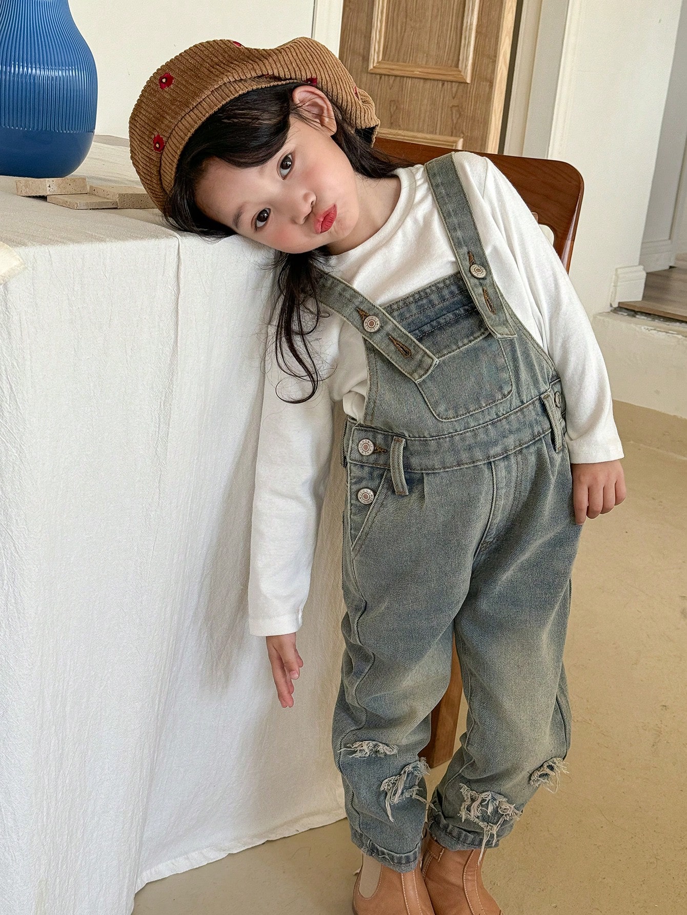 Young Girls Denim Overalls & Jumpsuits