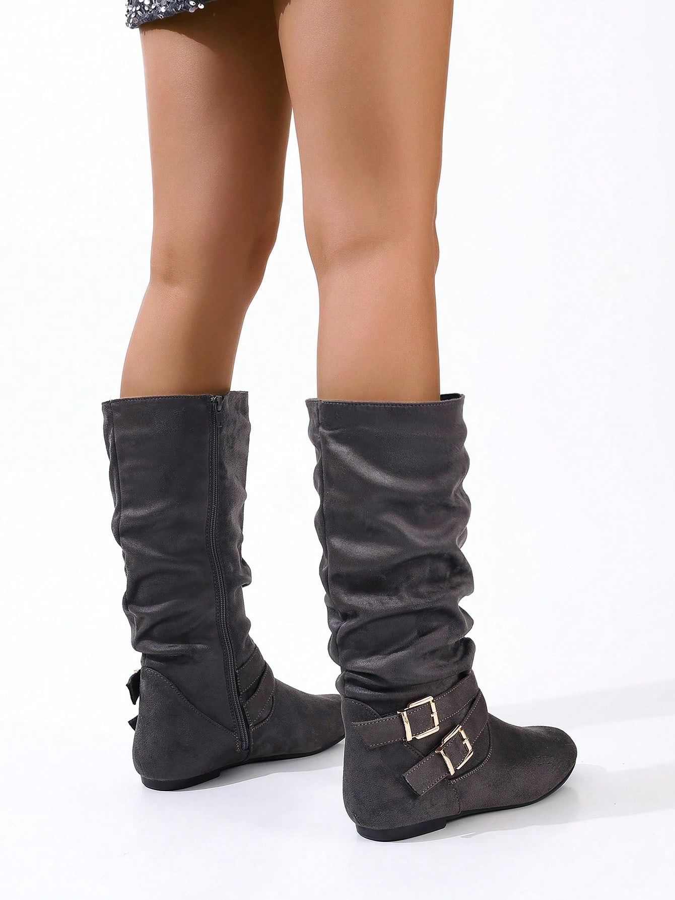 In Grey Women Fashion Boots