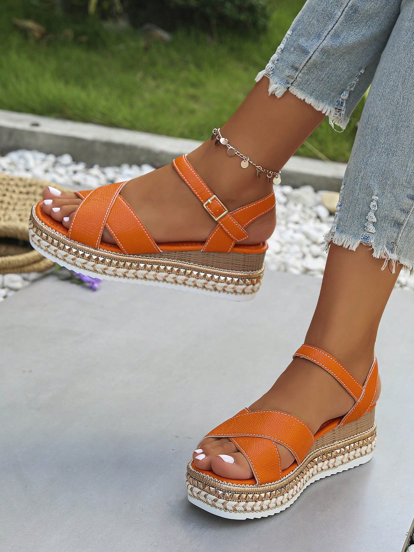 In Orange Women Platforms & Wedge Sandals