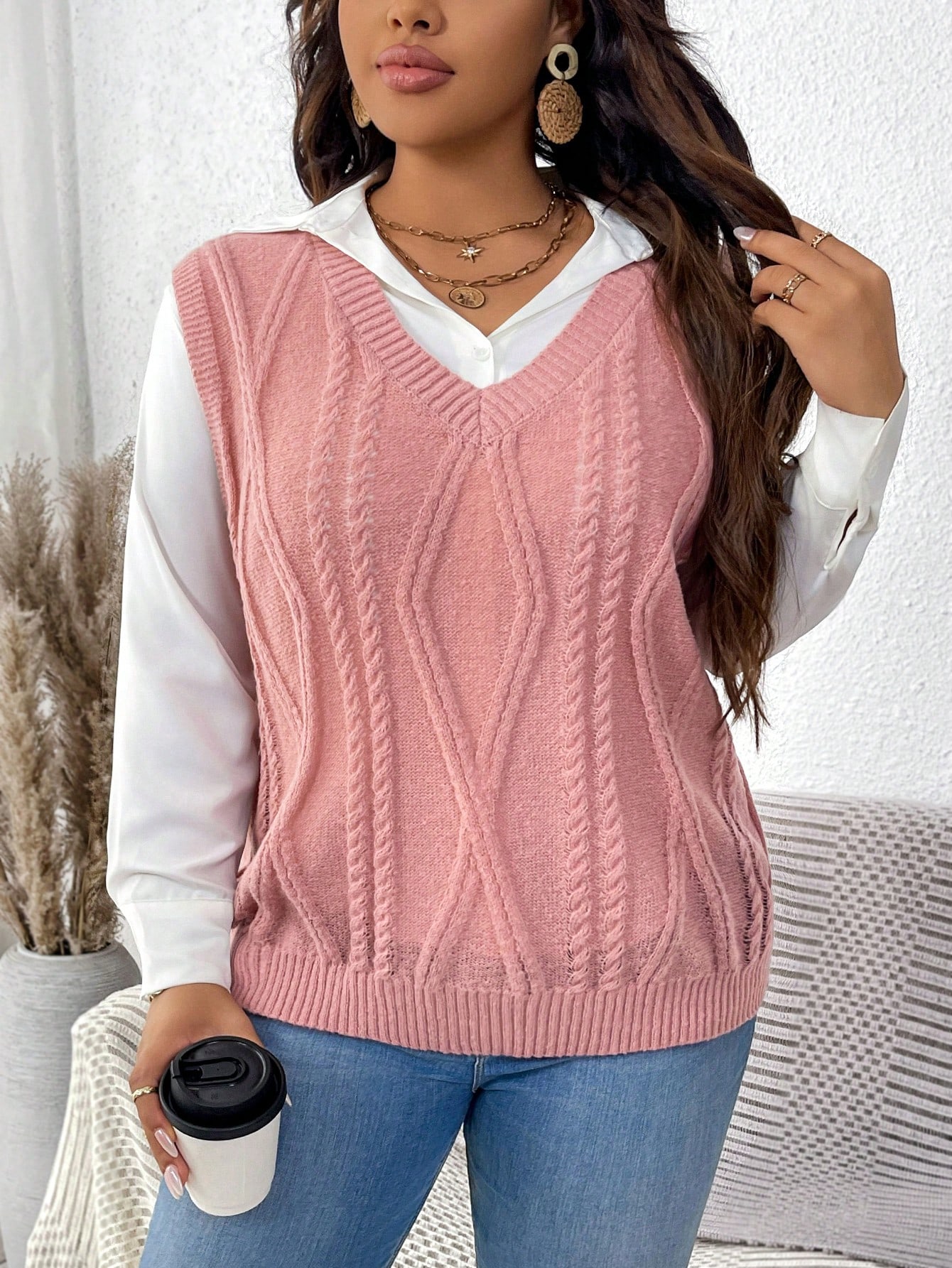 In Casual Plus Size Sweater Vests