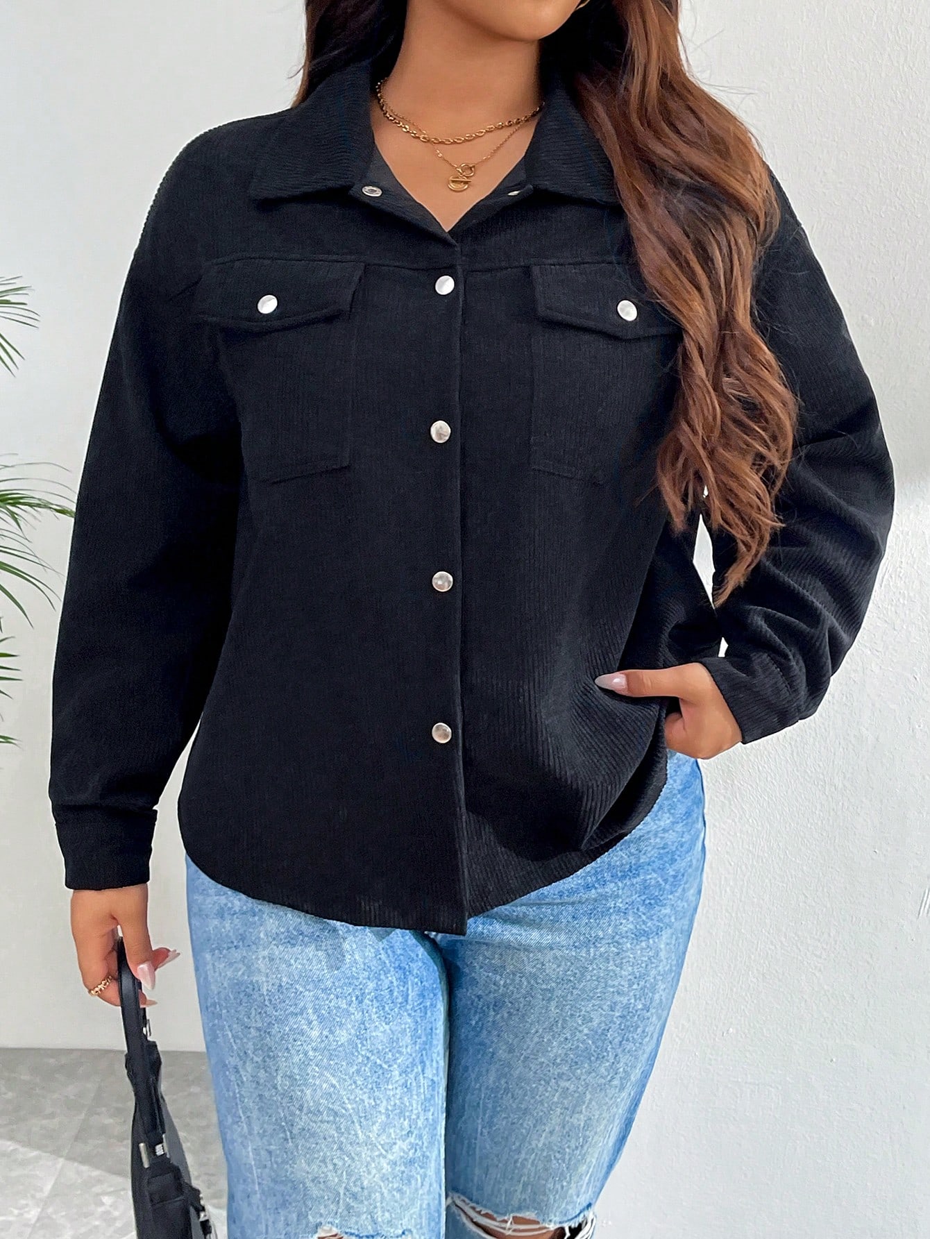 In Black Plus Size Jackets