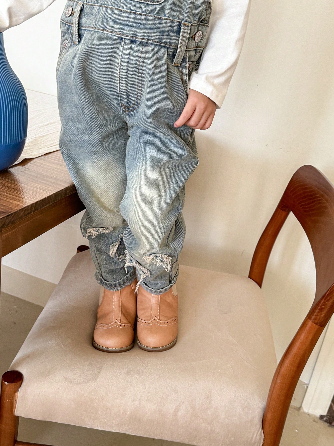 Young Girls Denim Overalls & Jumpsuits