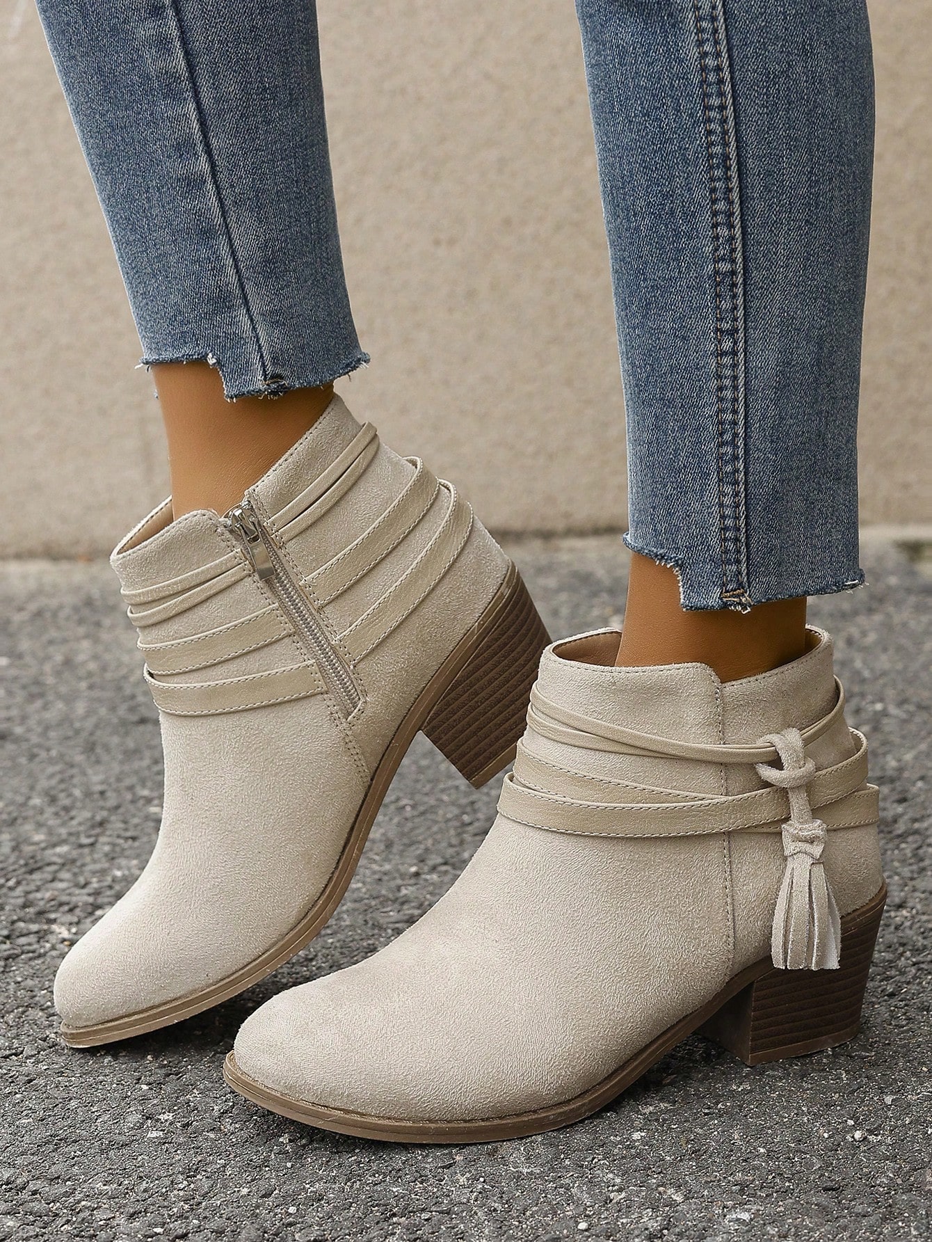 In Beige Women Fashion Boots