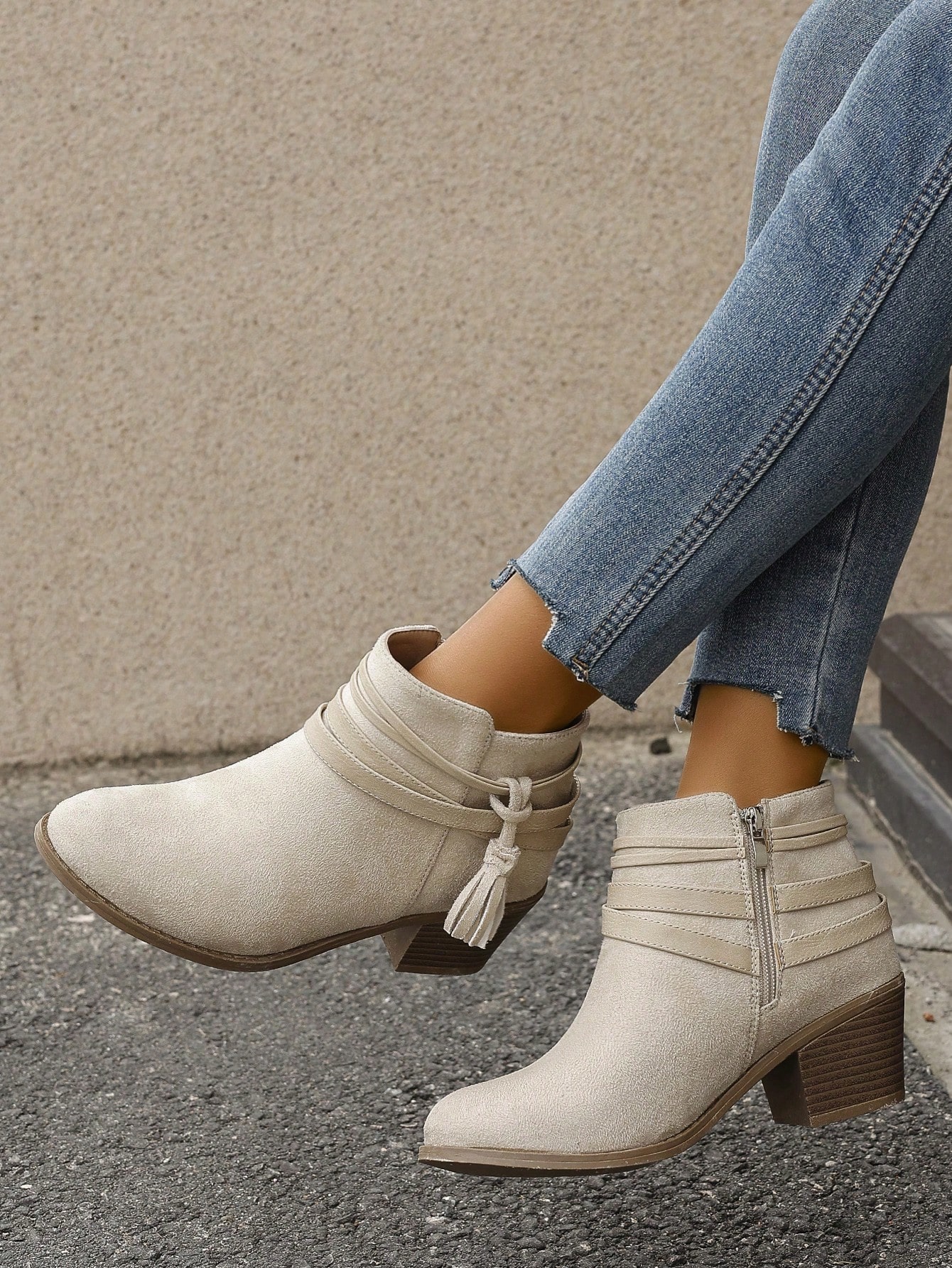 In Beige Women Fashion Boots