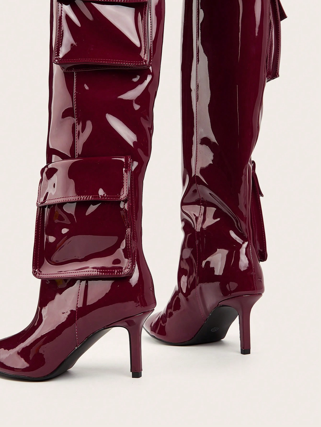 In Burgundy Women Fashion Boots