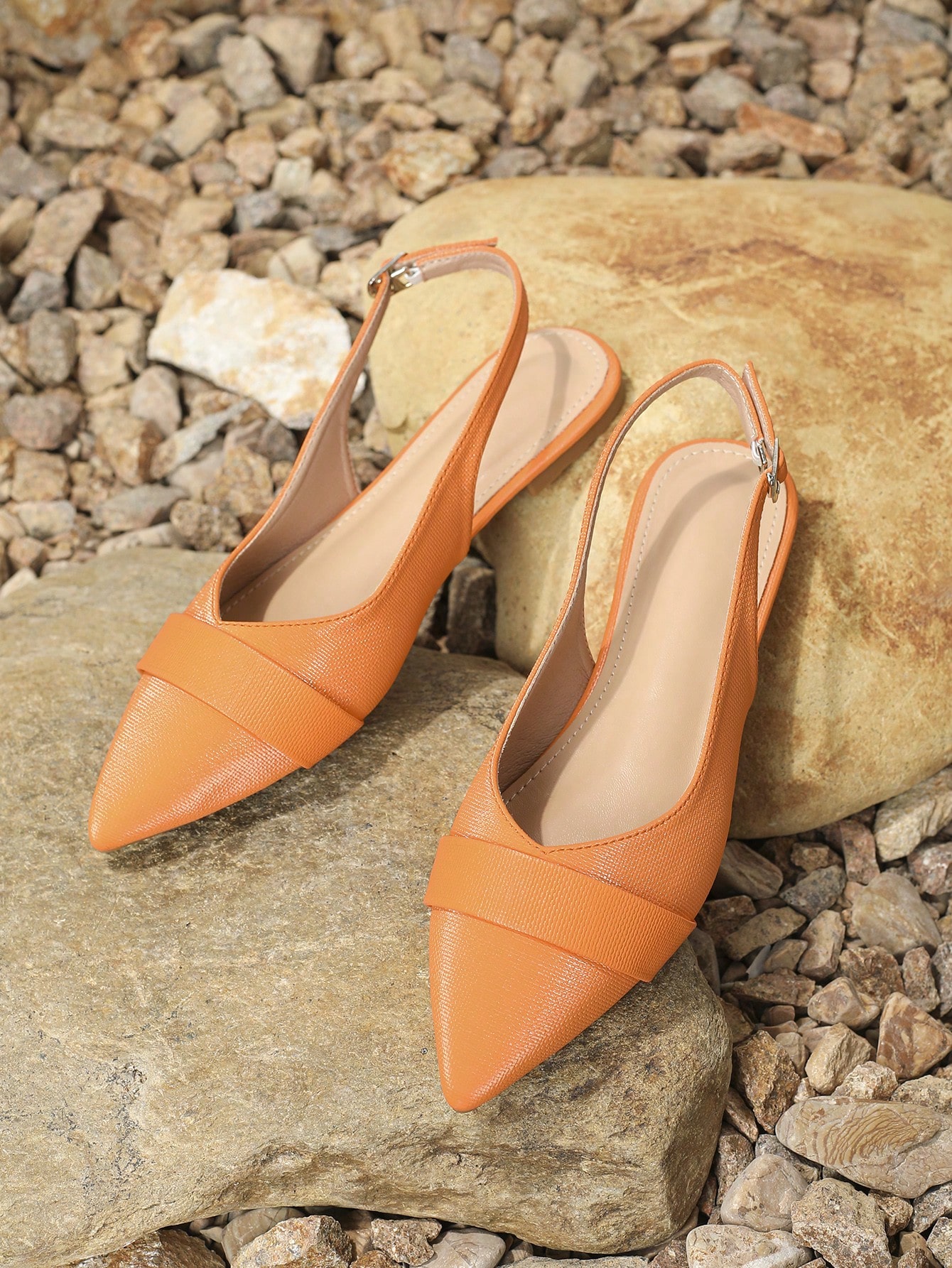 In Orange Women Flats