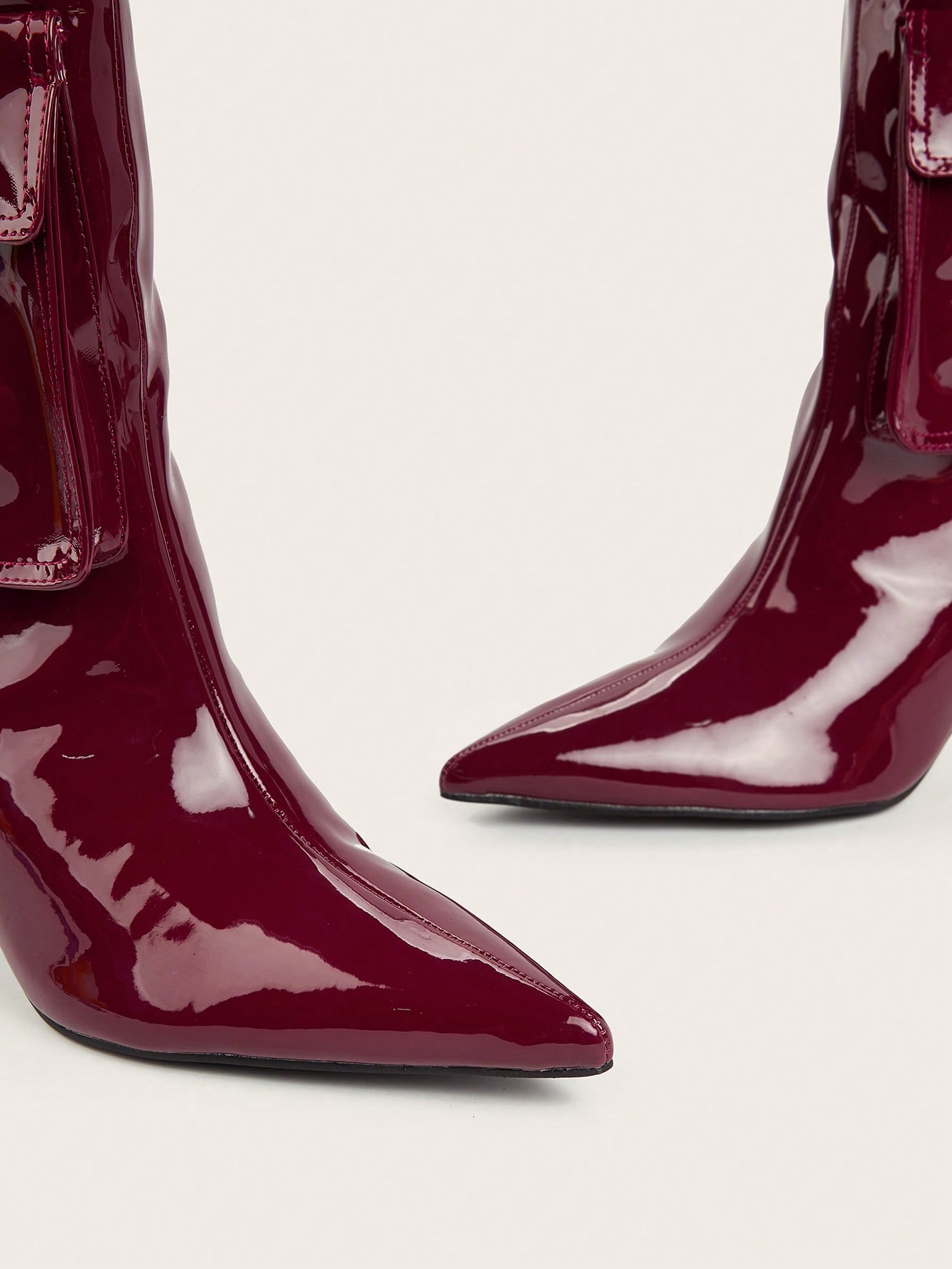 In Burgundy Women Fashion Boots