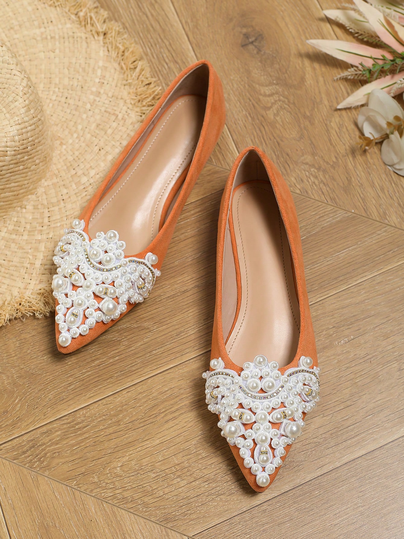 In Orange Women Flats