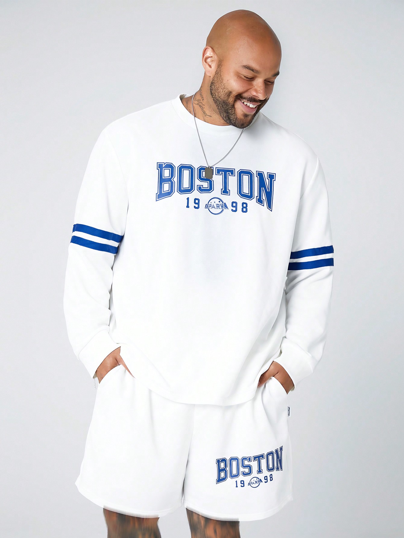 Men Plus Size Hoodie & Sweatshirt Co-ords