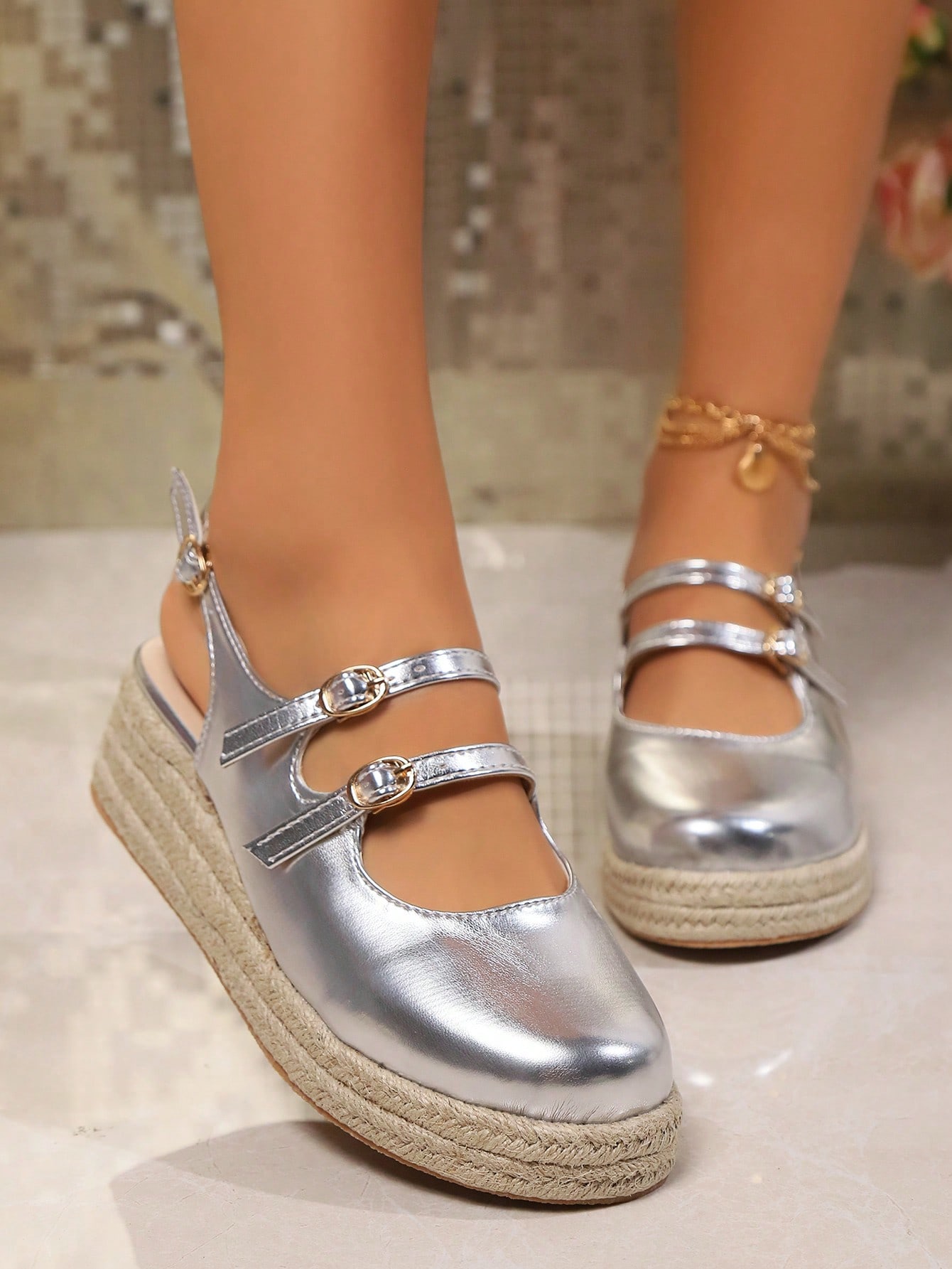 In Silver Women Wedges & Flatform