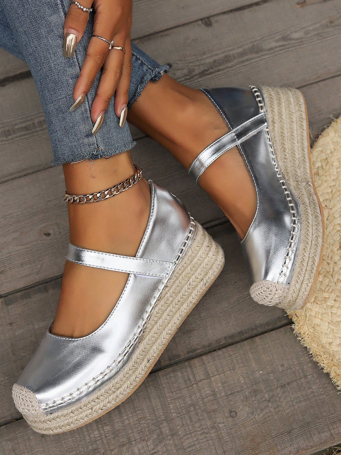 In Silver Women Wedges & Flatform