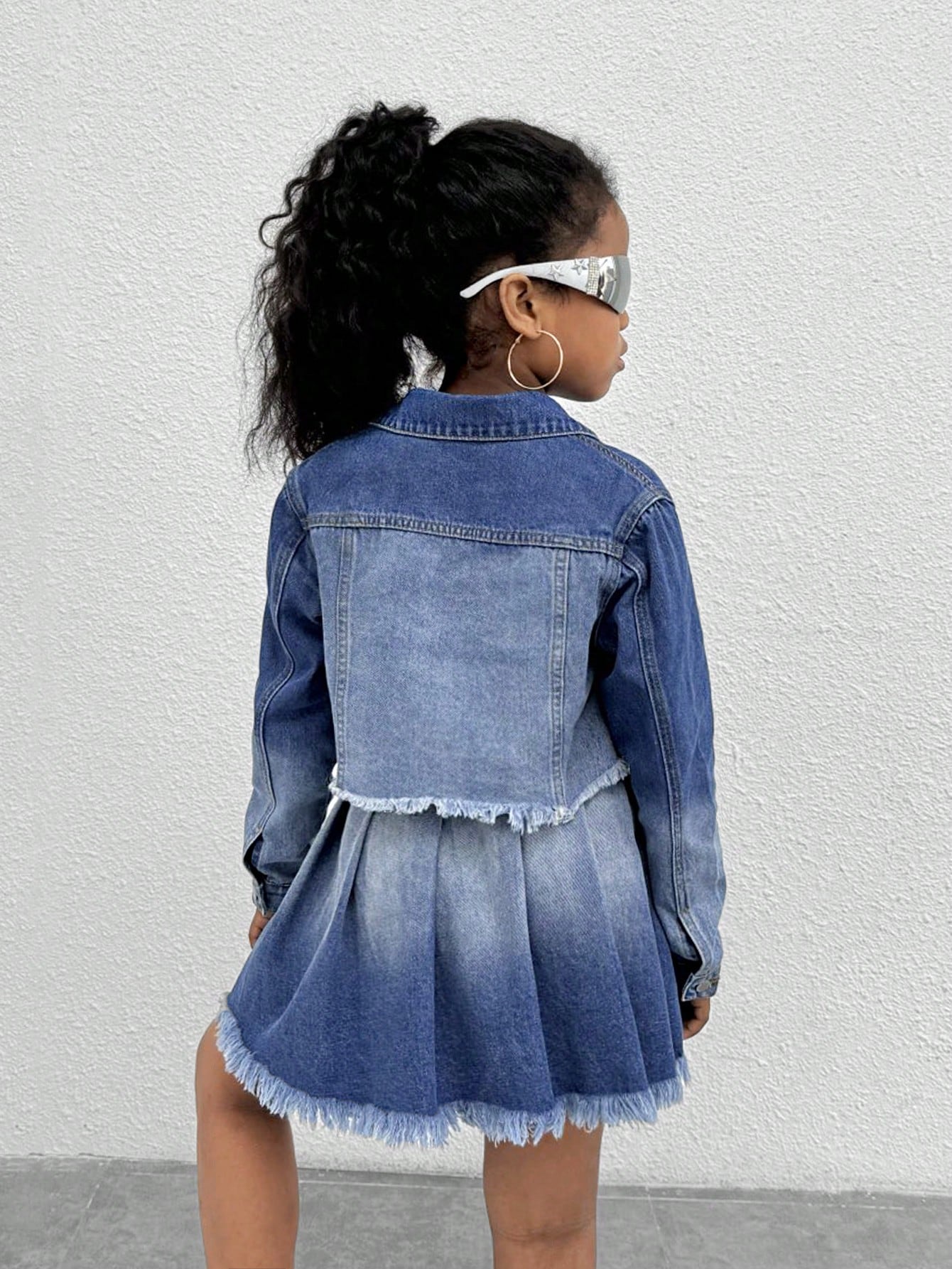 Tween Girls Denim Two-piece Outfits