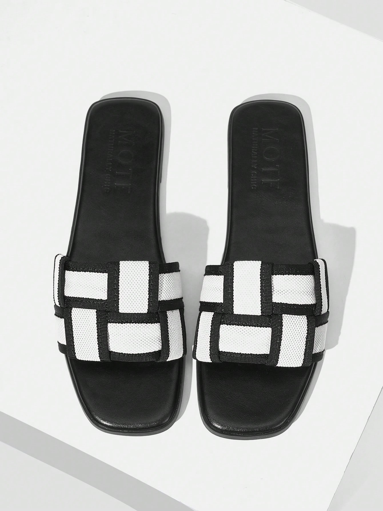 In Black and White Women Sandals