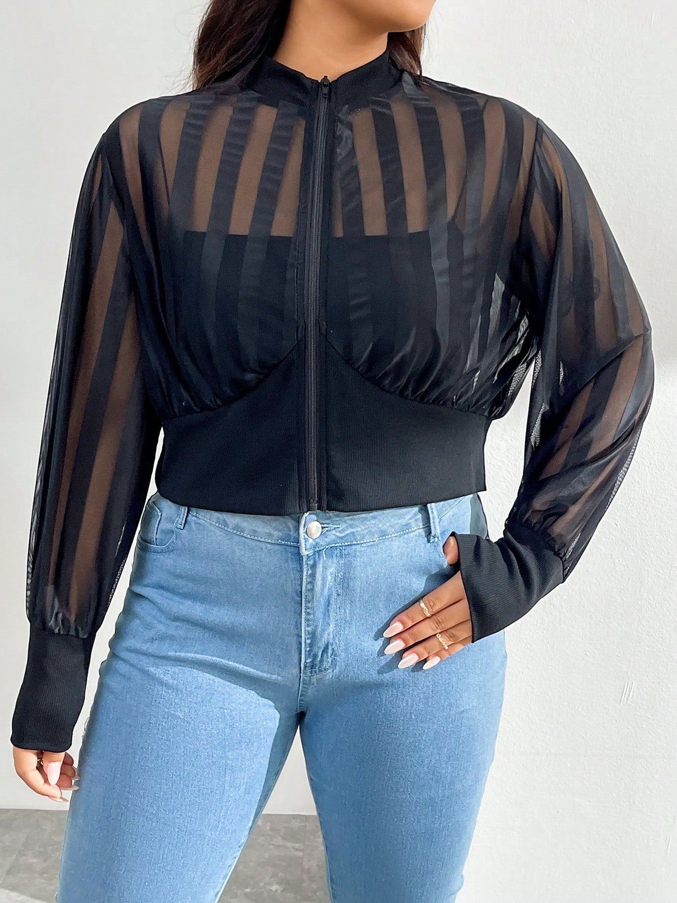 In Black Plus Size Jackets