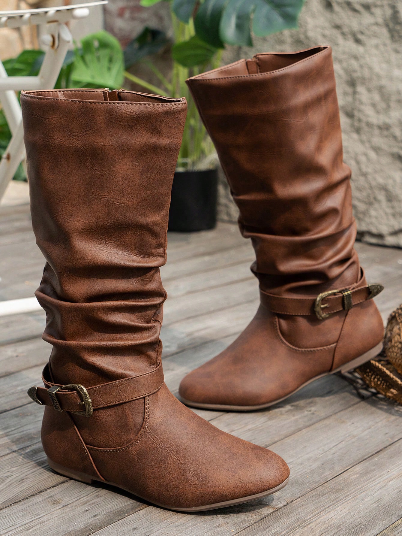 In Brown Women Knee-High Boots