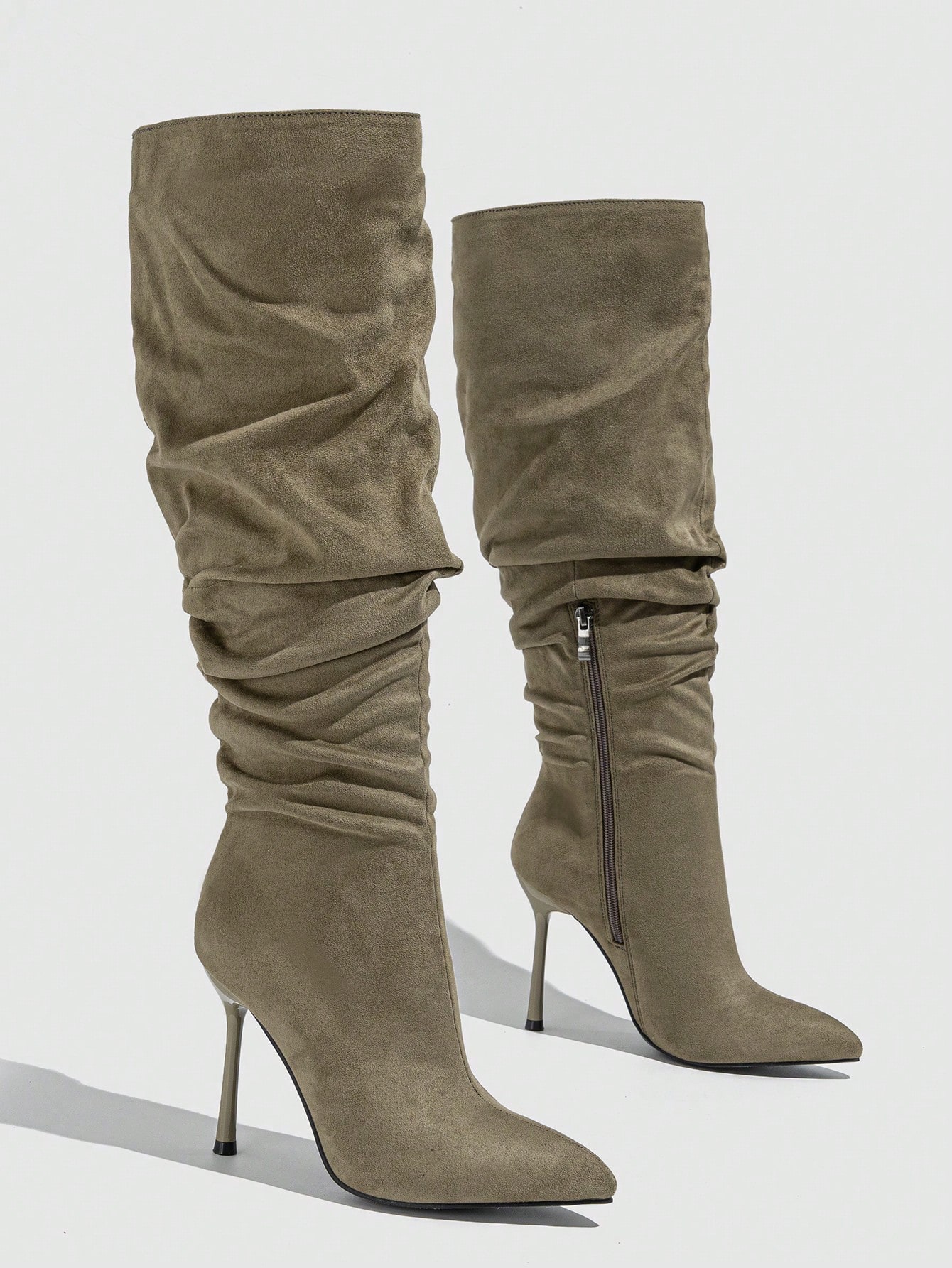 In Khaki Women Fashion Boots