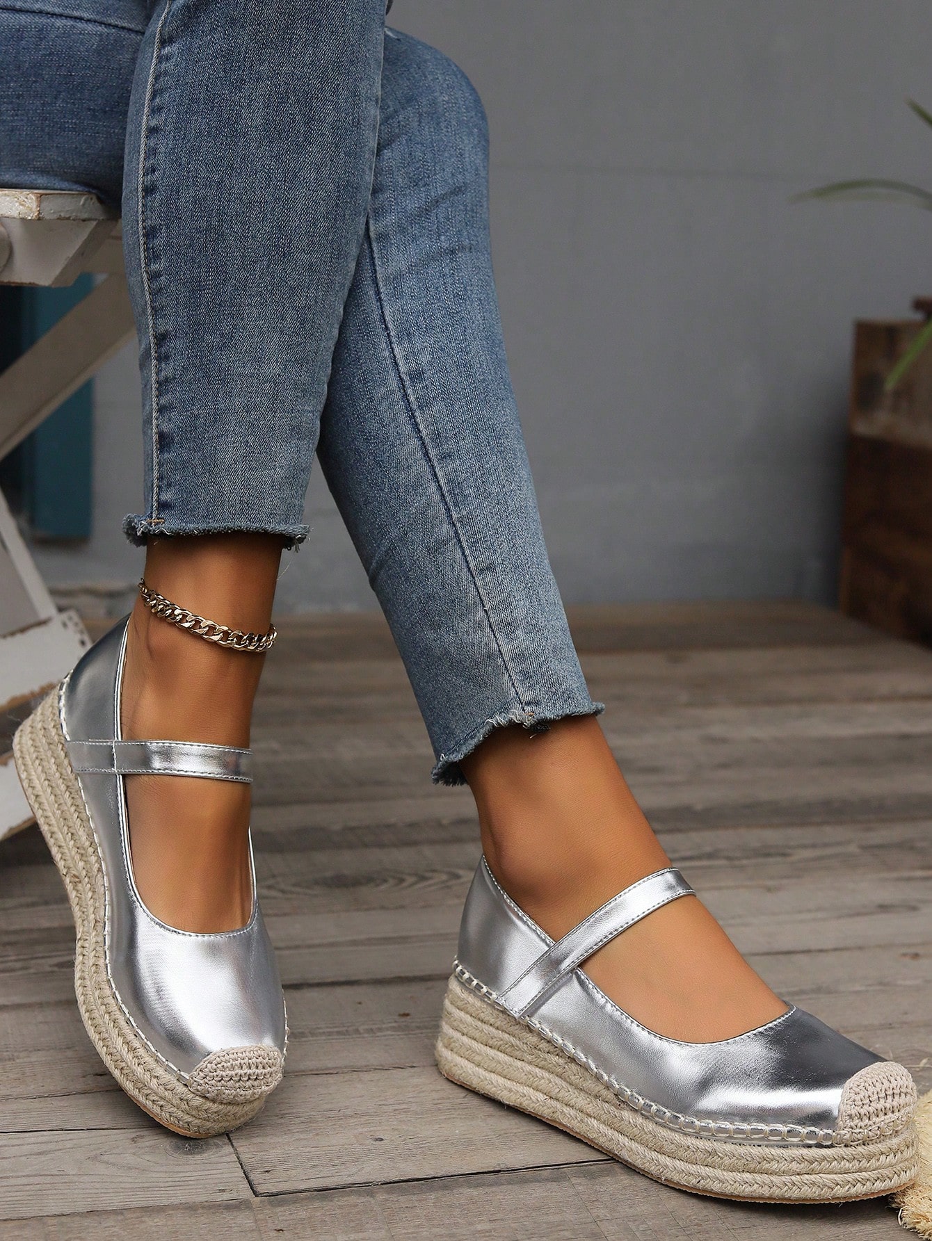 In Silver Women Wedges & Flatform