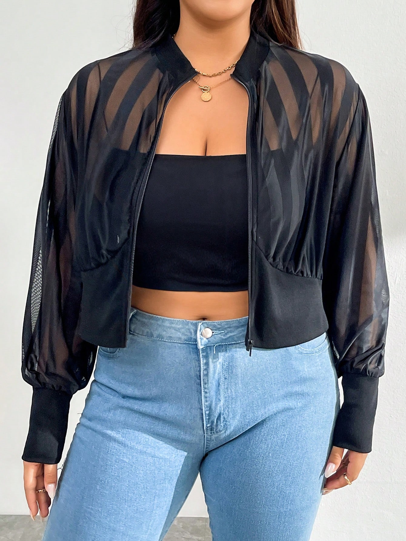 In Black Plus Size Jackets