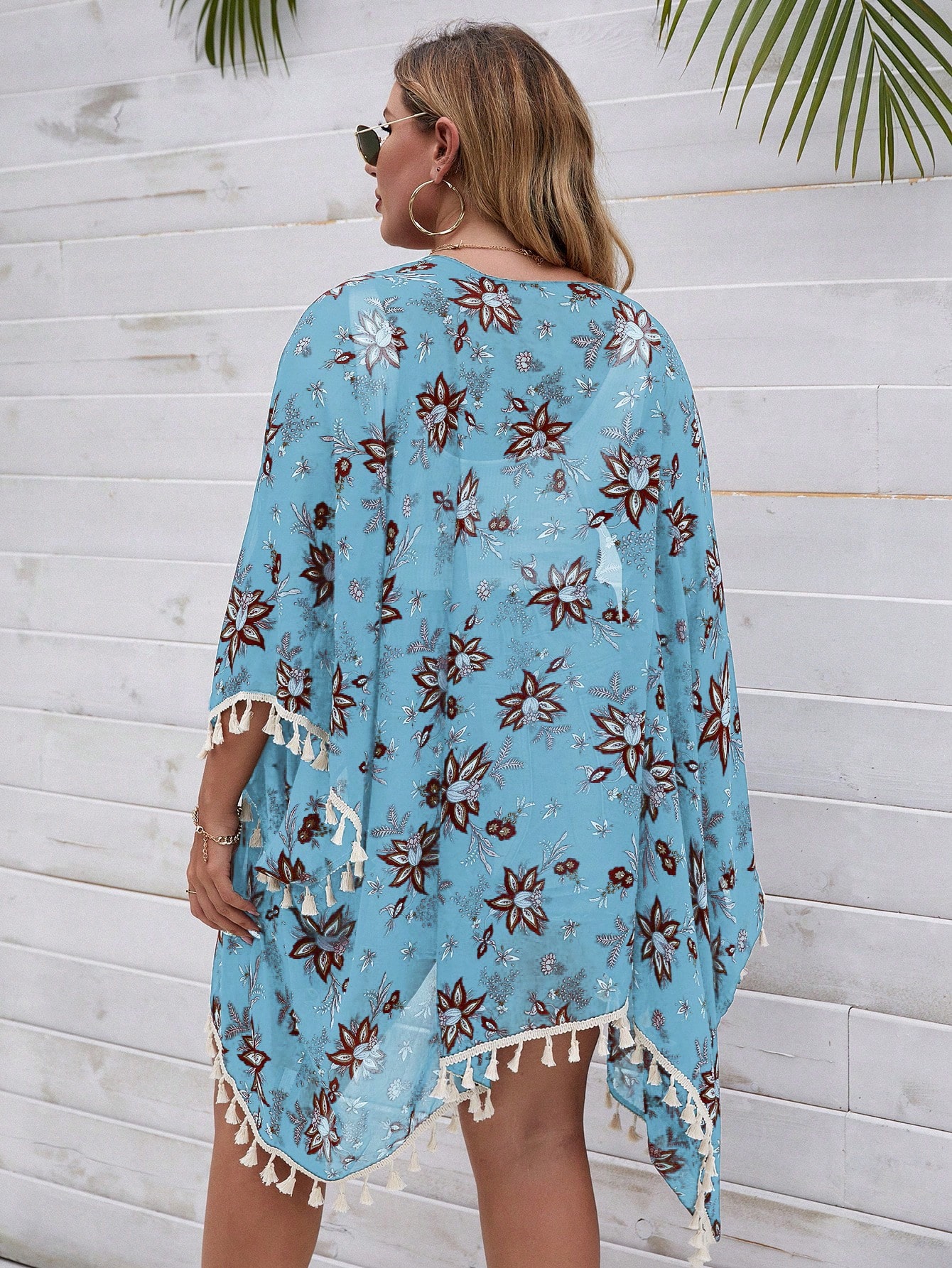 In Long Sleeve Plus Size Kimonos