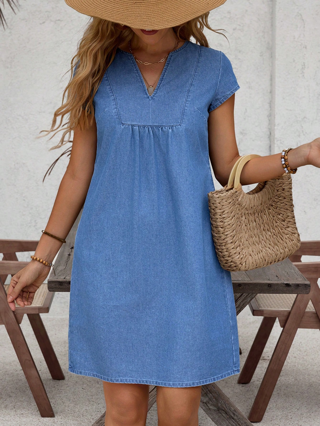 In Blue Women Denim Dresses