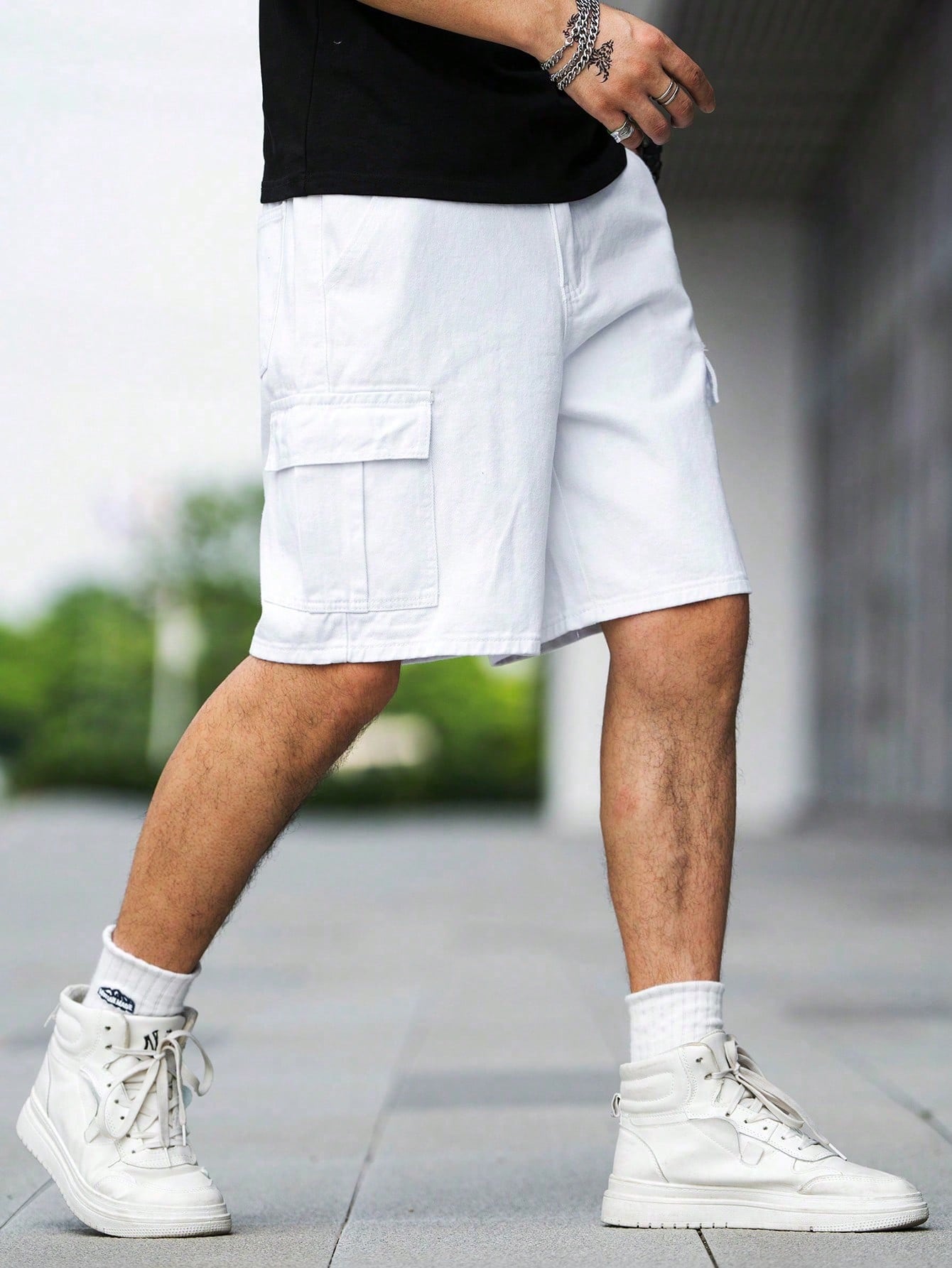 Men Plus Size Denim Shorts