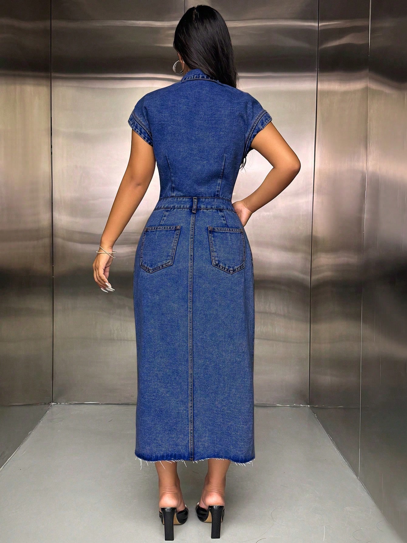 In Blue Women Denim Dresses