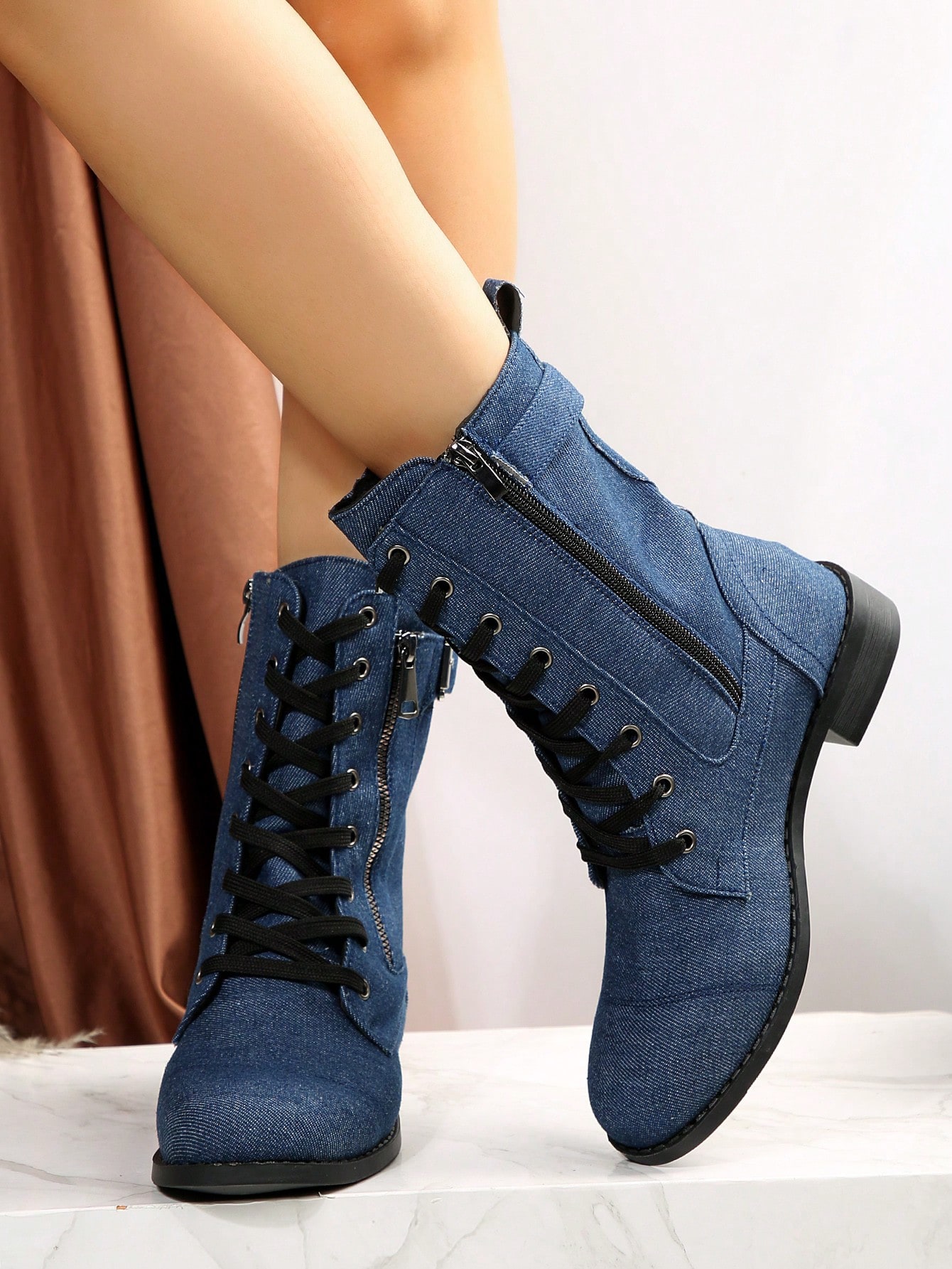 In Blue Women Mid-Calf Boots