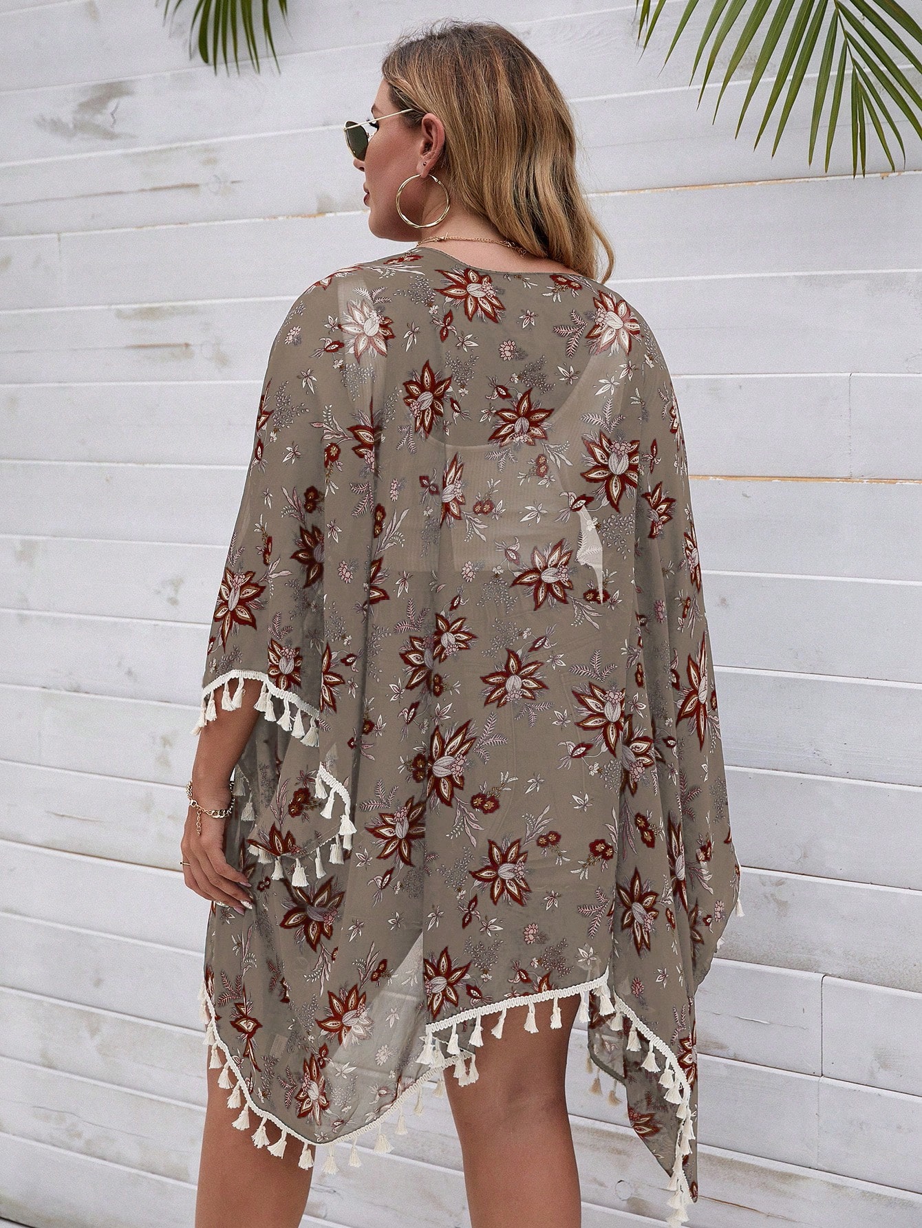 In Long Sleeve Plus Size Kimonos