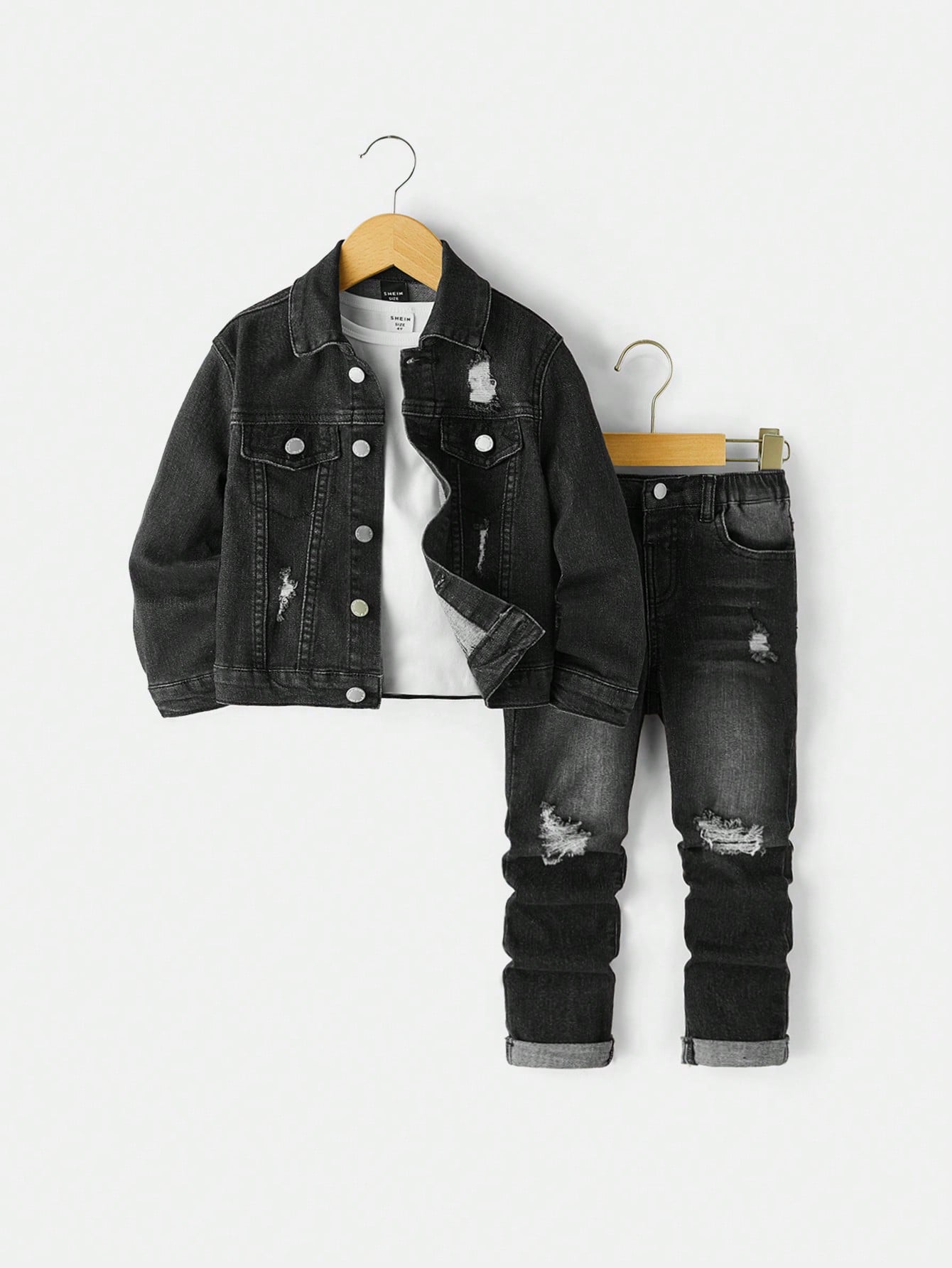 Young Boys Denim Two-piece Outfits