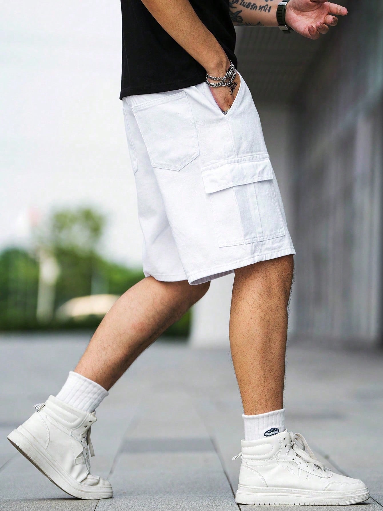 Men Plus Size Denim Shorts