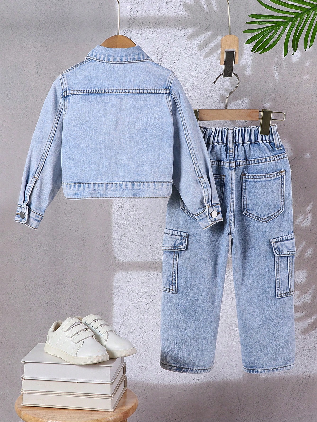 Young Boys Denim Two-piece Outfits