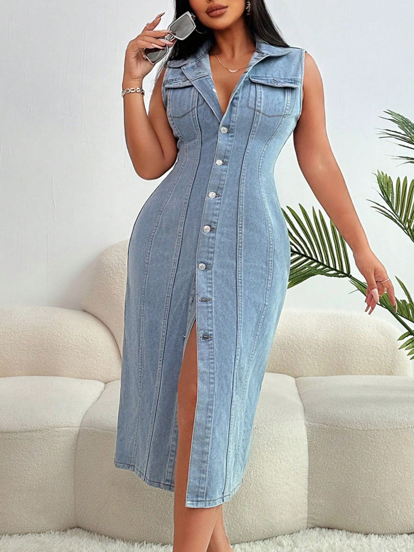 In Blue Women Denim Dresses