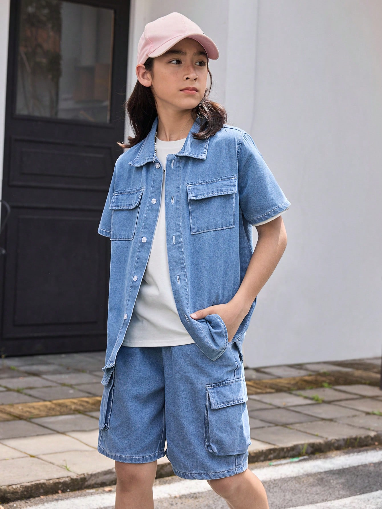 Tween Boys Denim Two-piece Outfits