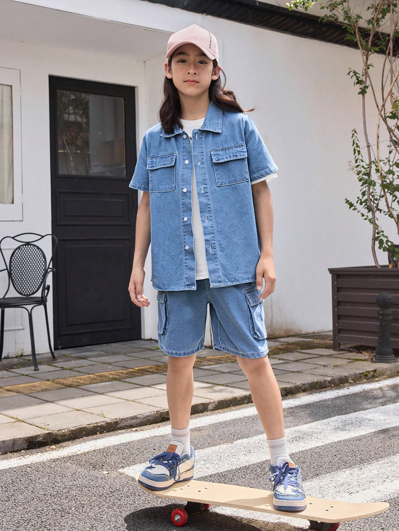 Tween Boys Denim Two-piece Outfits