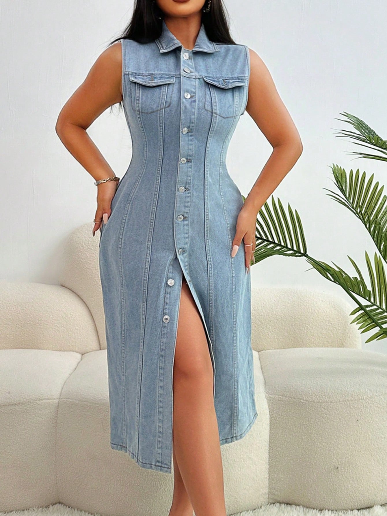 In Blue Women Denim Dresses