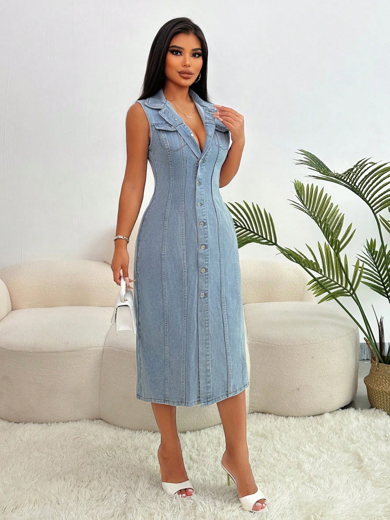 In Blue Women Denim Dresses