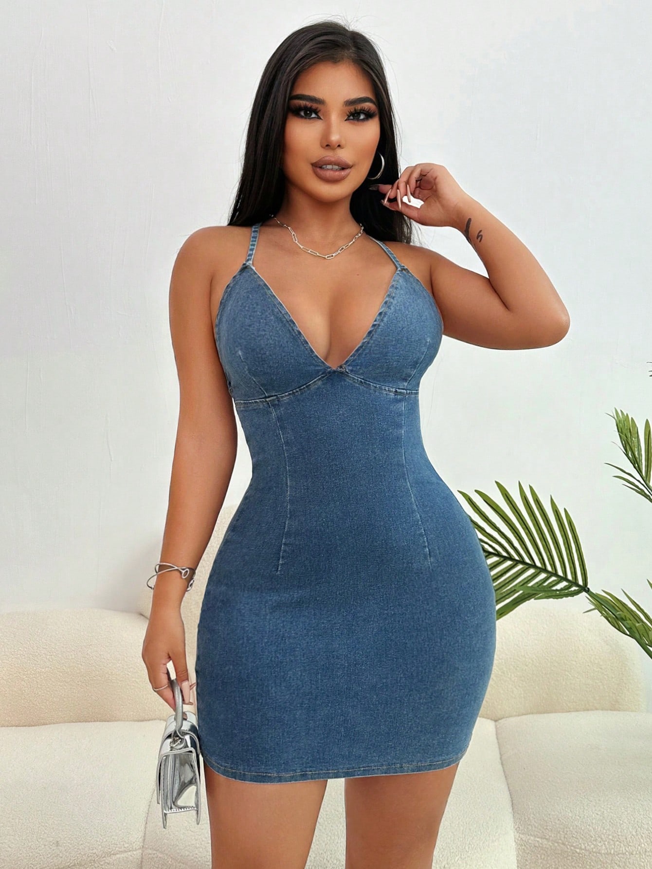 In Blue Women Denim Dresses