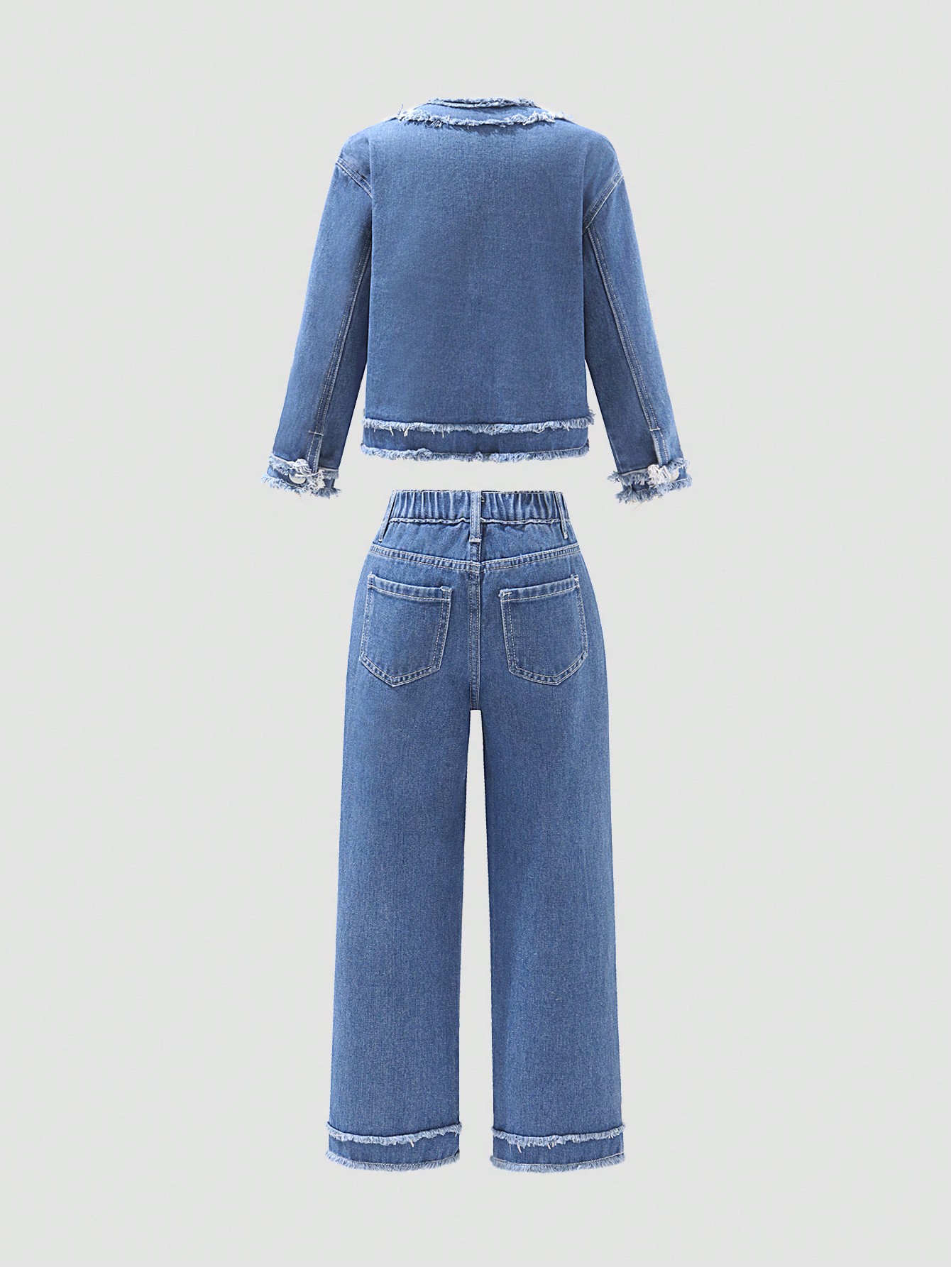 Tween Girls Denim Two-piece Outfits