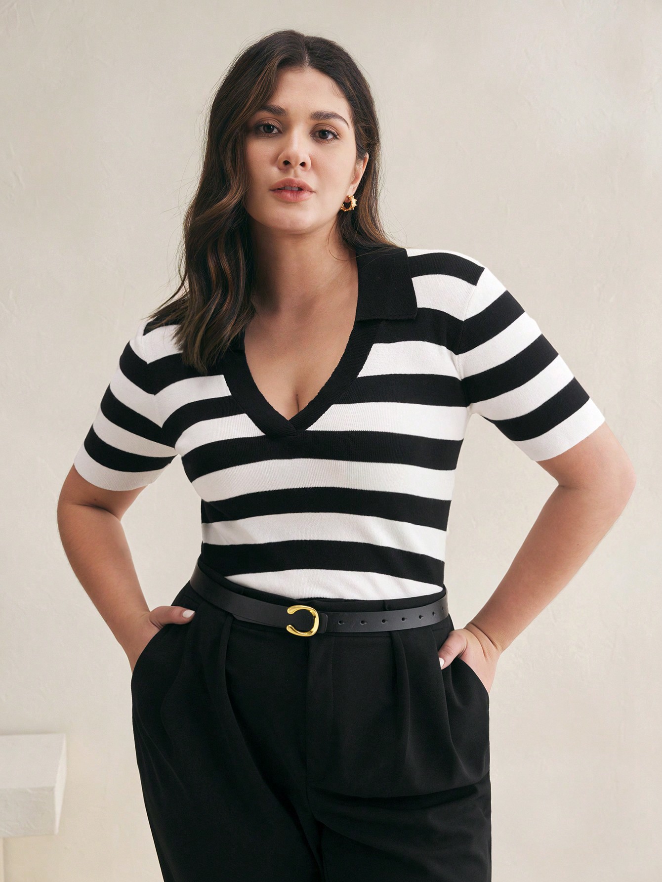 In Casual Plus Size Knit Tops