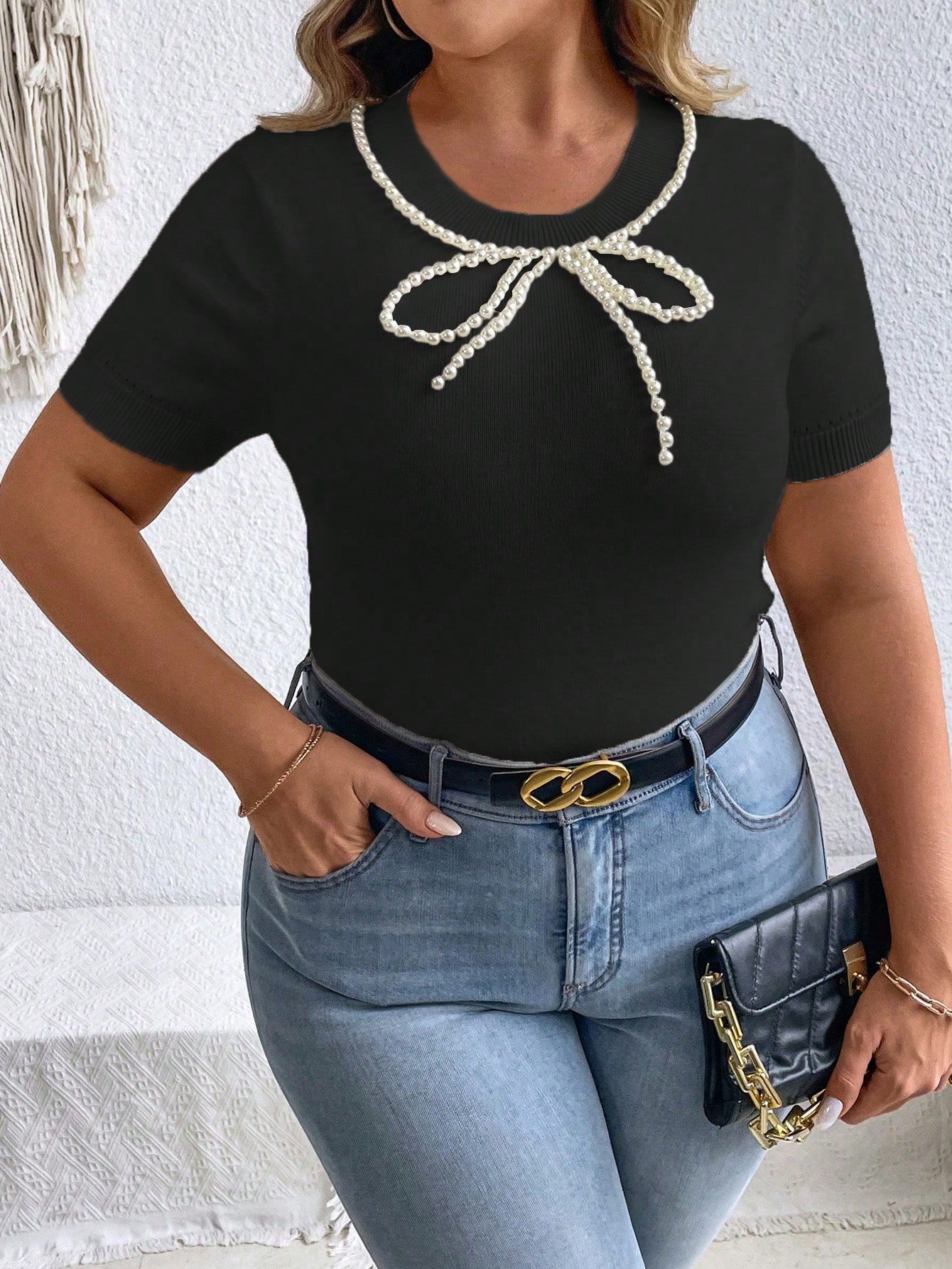 In Casual Plus Size Knit Tops