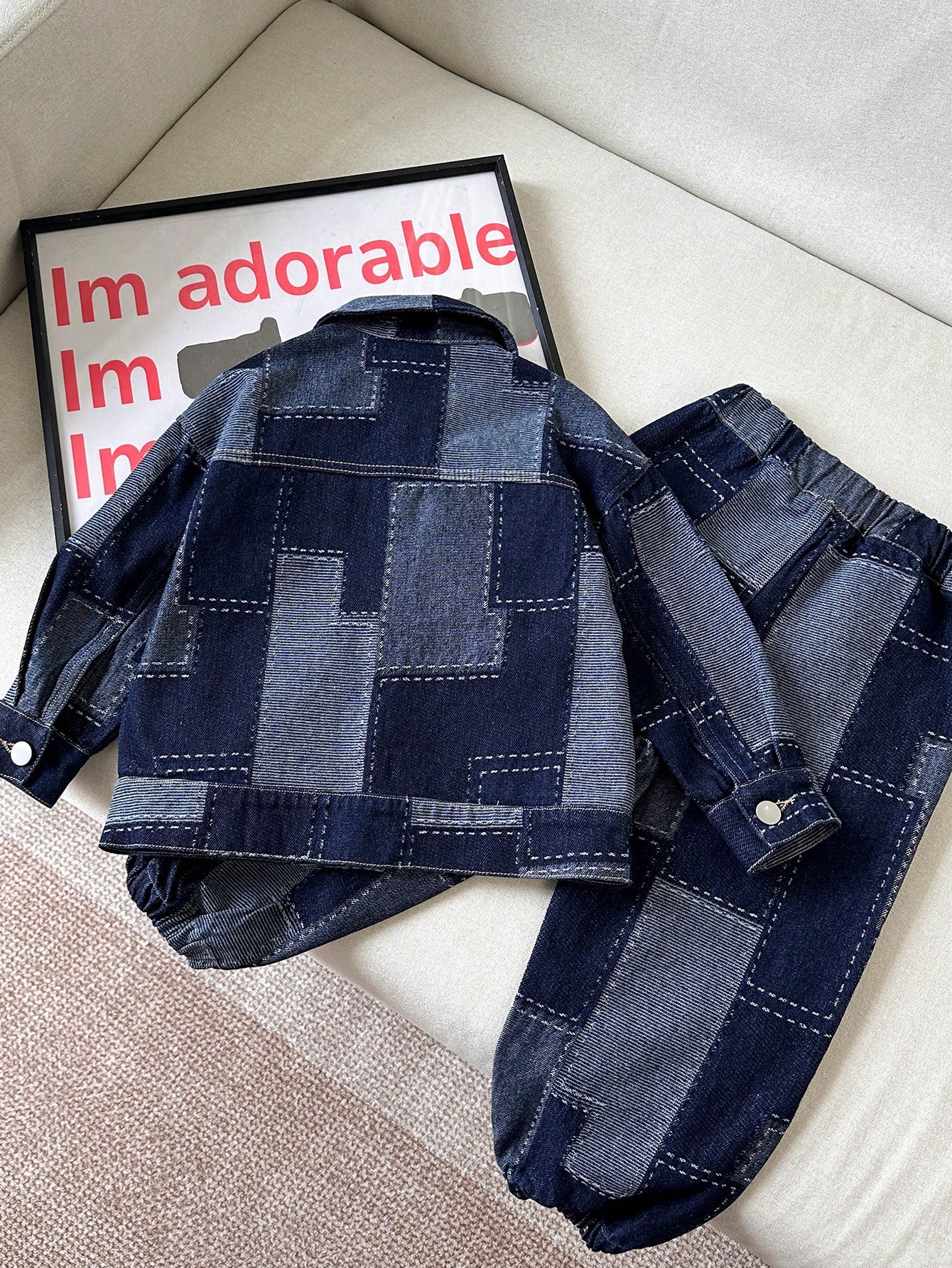 Young Boys Denim Two-piece Outfits